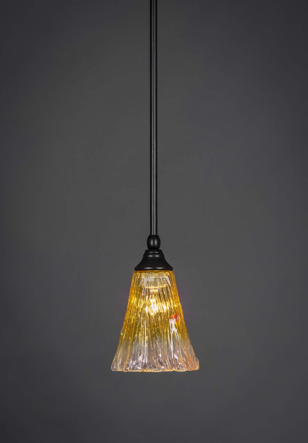 Toltec Lighting 1 Light Mini Pendant In Matte Black (23-Mb-724)