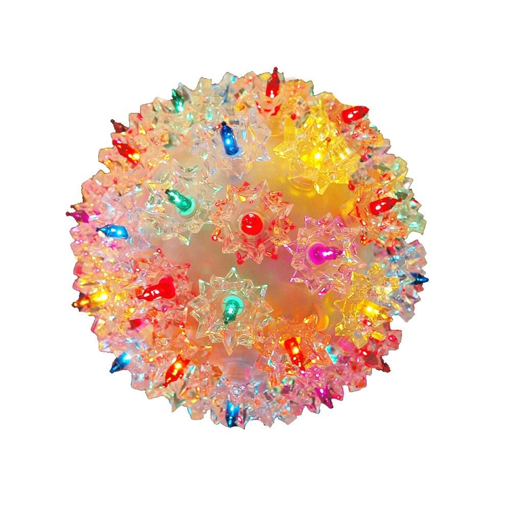 Novelty Lights Starlight Sphere 50-Light Ornament Ball Light, Multicolor, 6in, Model A-SS50-MU, with 5ft Hanging Cord and 12ft Power Cord