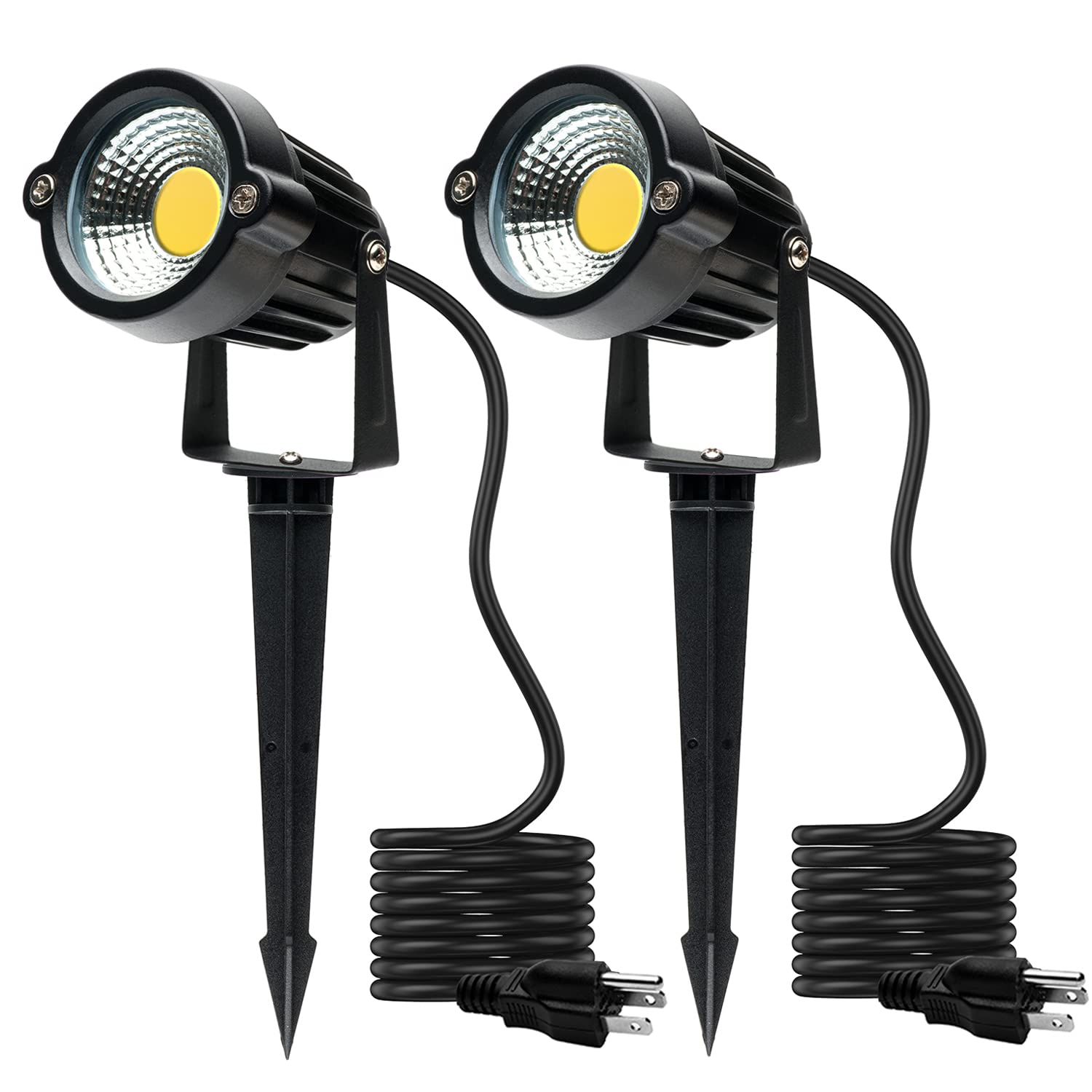 S SMIFUL LED Outdoor Spot Lights, 5W 3000K Waterproof Garden Lamp, 2 Lights, Model 782903233418