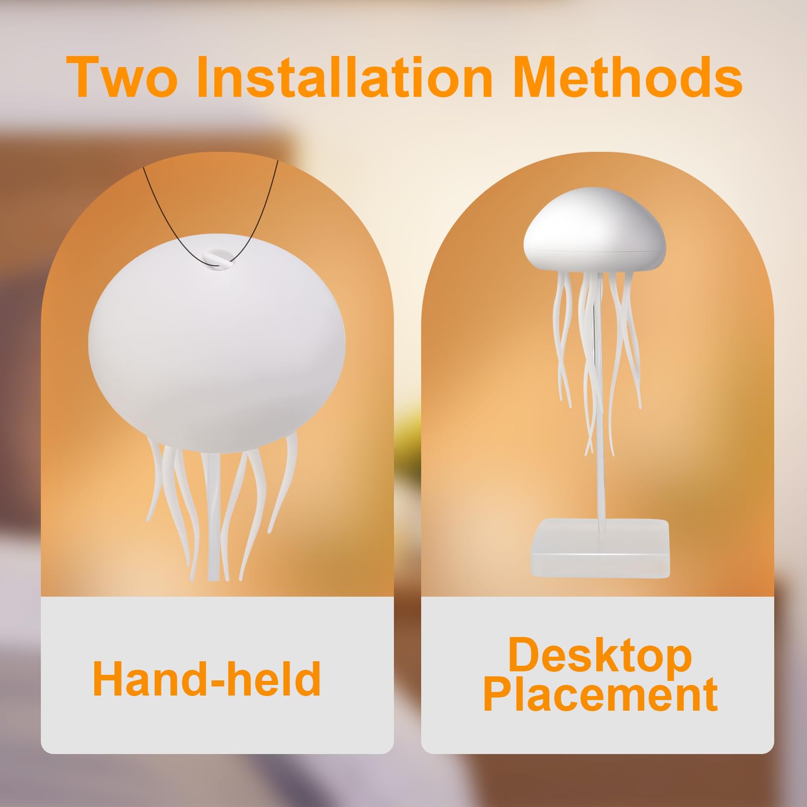 Jellyfish Lamp, Rgb Gradient Jellyfish Bedside Lamp, Voice Control Jellyfish Lamp With Dancing Legs, Rechargeable Jellyfish Tabl