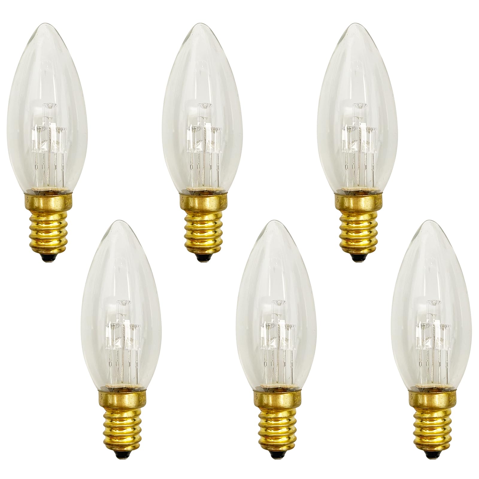 6 Pack C26 Led Night Light Bulb, 3V Clear Torpedo Tip Lights Replacement Bulbs, E12 Candelabra Base Led Bulbs For 12 Inch Batter