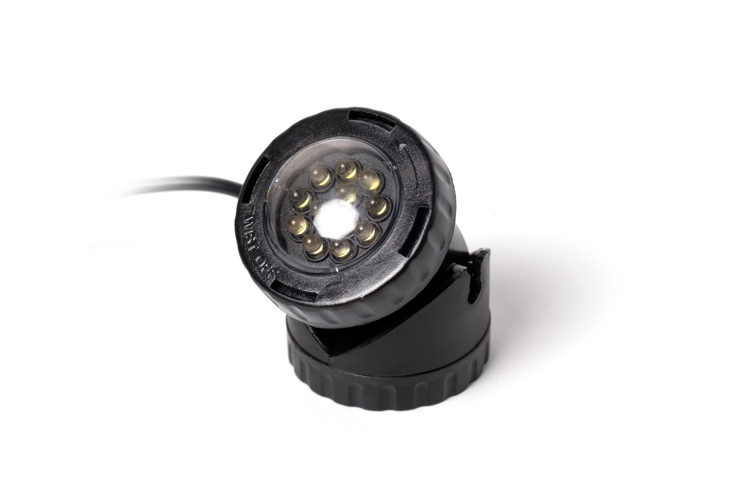 Jebao Submersible LED Pond Light PL1LED, Black with Multi-Color Options, Set of 1, Plastic Material