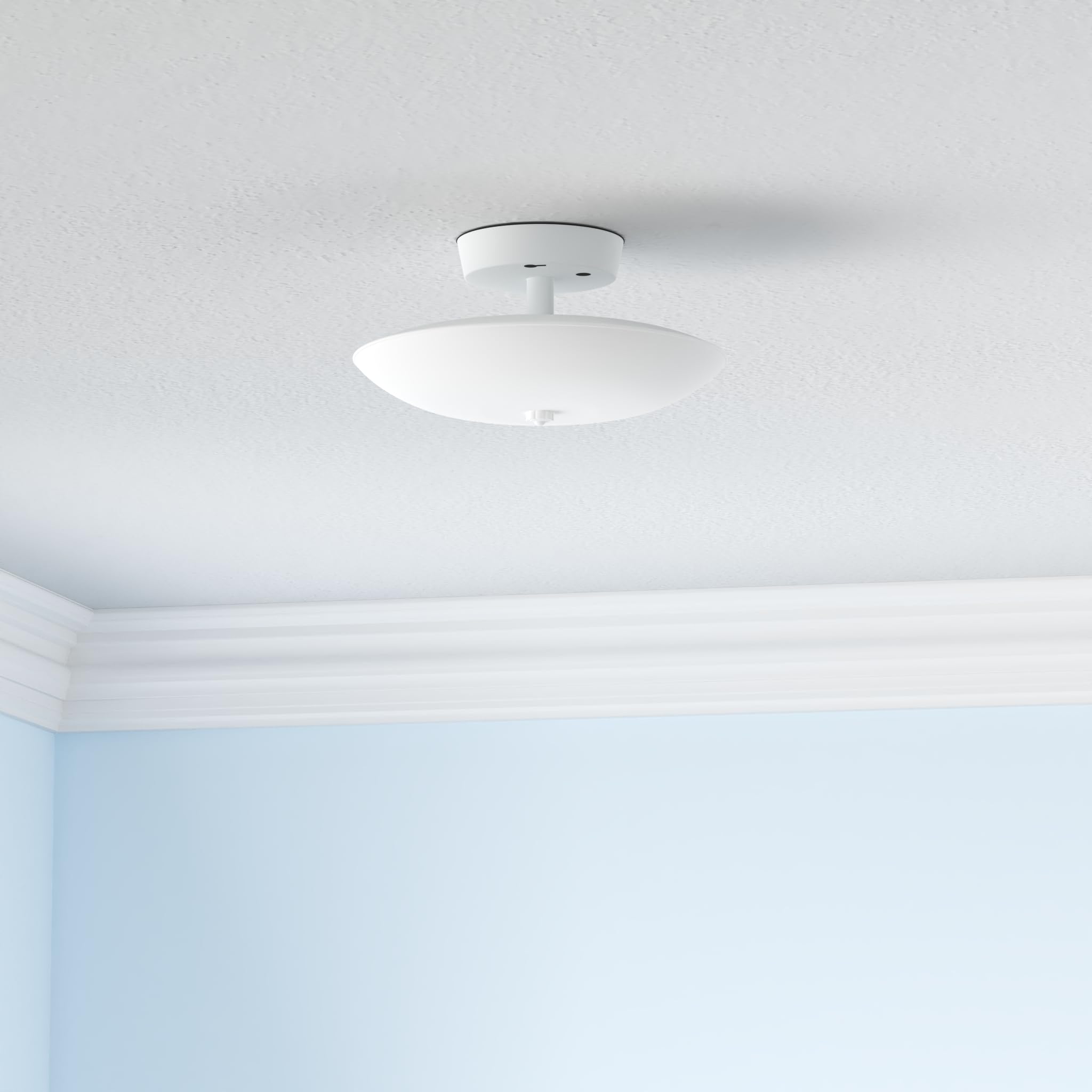 Nuvo Sf77/823 Round Close To Ceiling Fixture, White -12 Inches