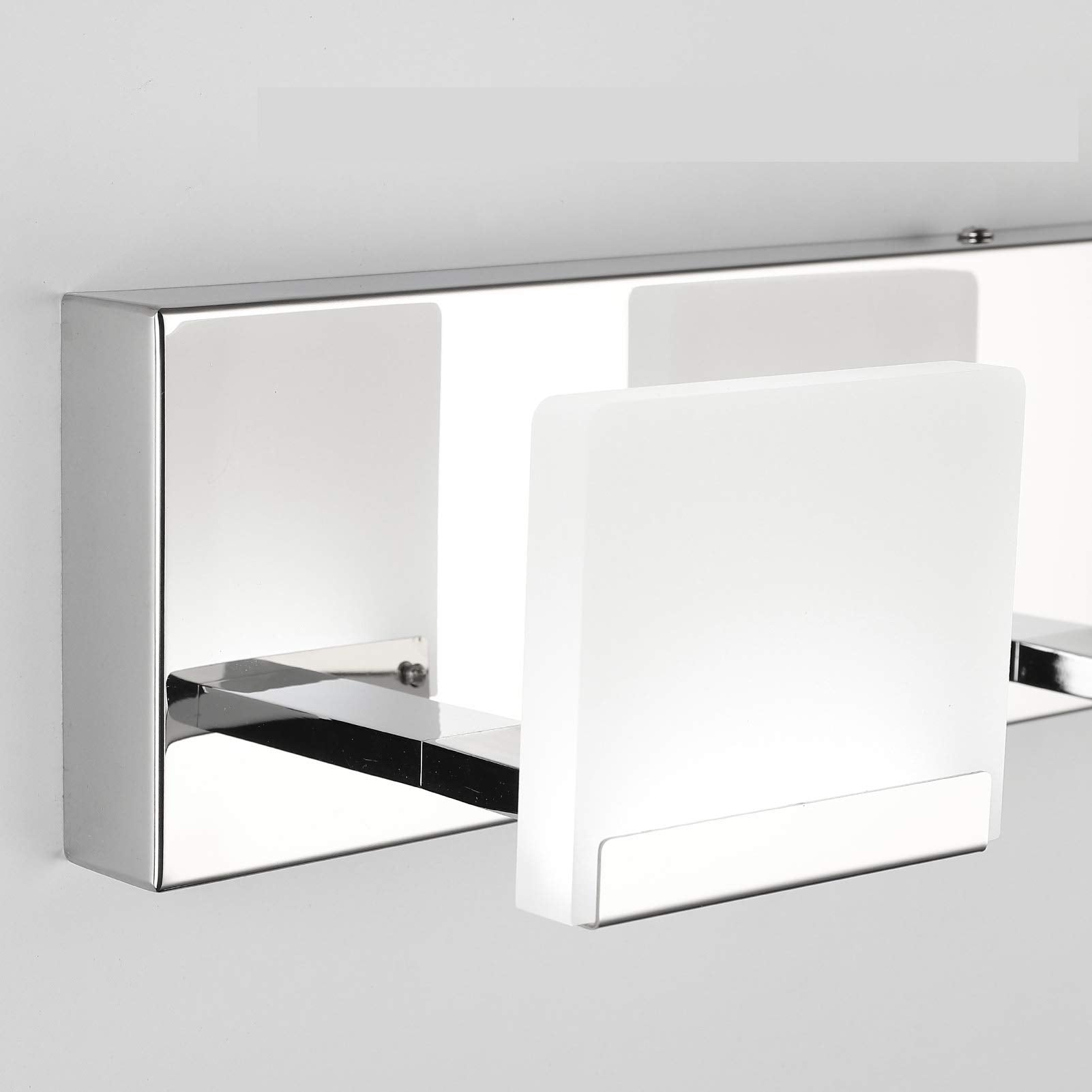 Ralbay Led Vanity Light - 3-Light Bathroom Wall Light, Acrylic & Stainless Steel, Chrome Finish, Model 8281-3T