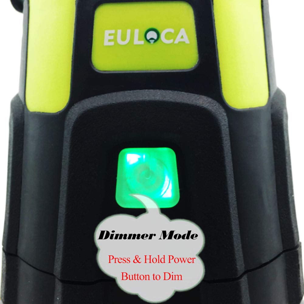 EULOCA Camping Lantern LED, Super Bright 1200lm Dimmable , 4 Light Modes,Power Bank Waterproof Tent Light, Perfect Work Flashlig