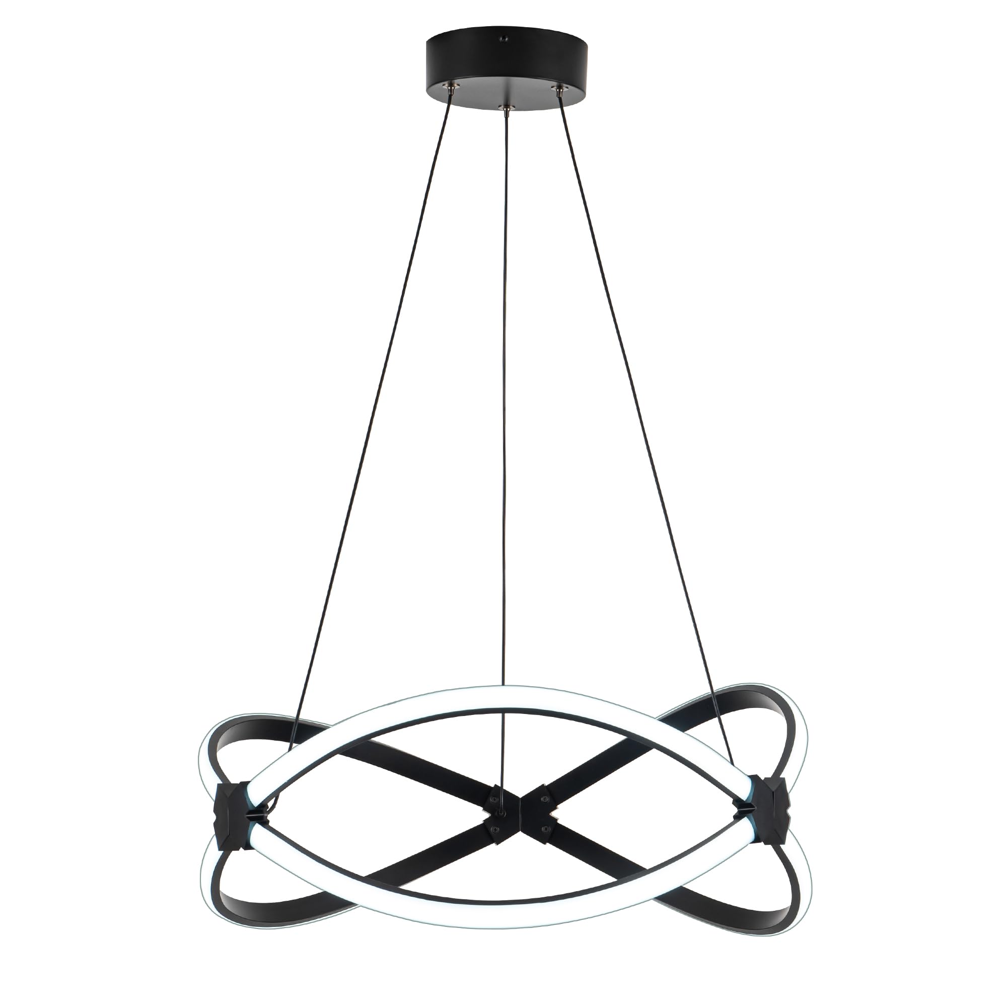 Mayna Led Pendant Light Fixture,Modern Led Chandelier With Circular Ring Shape, Adjustable Height Island Light Fixture For Kitch