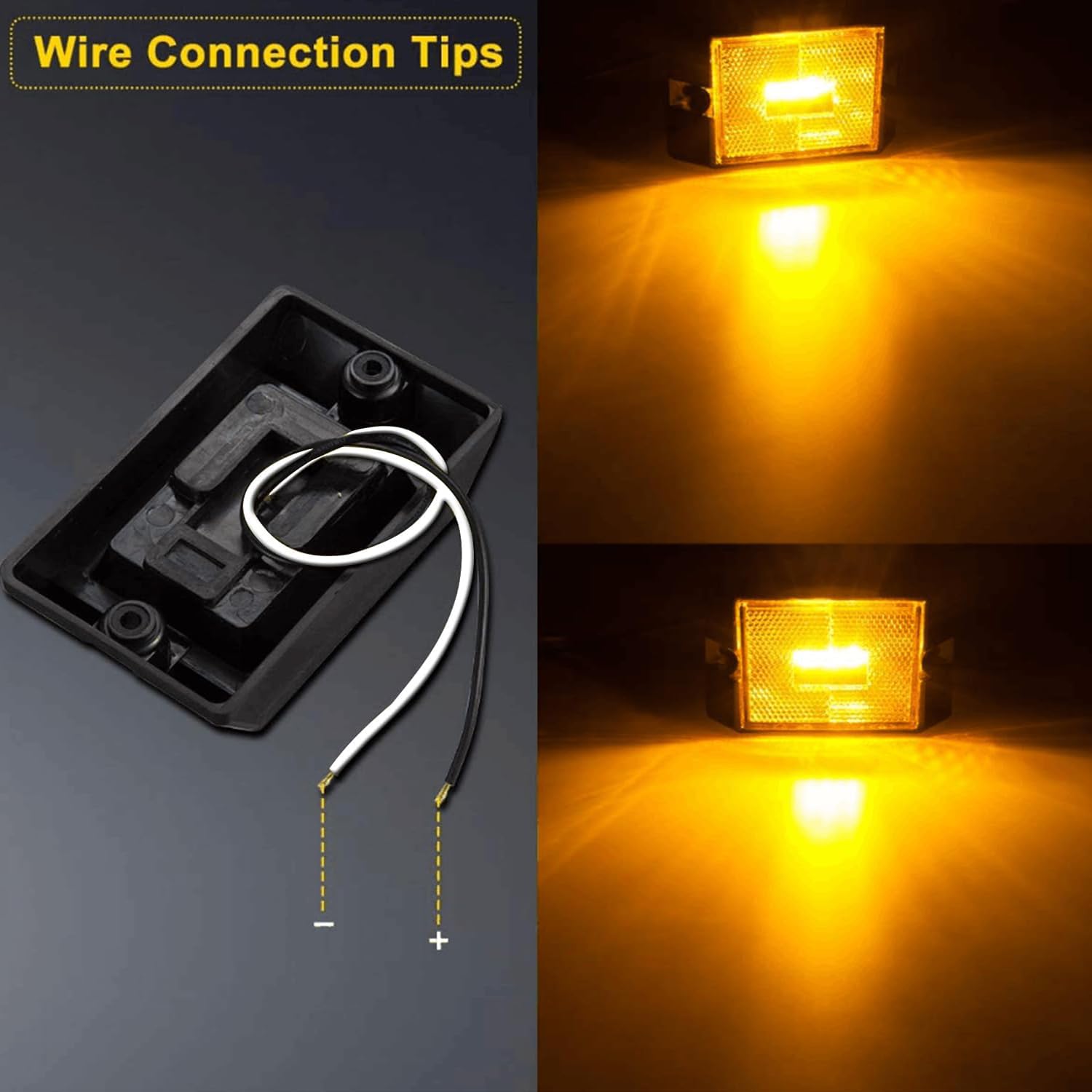 Limicar Led Trailer Light Kit, Stop Turn Tail Side Marker With 25Ft Protective Wire Harness, 12V Utility Trailer Lights For Boat