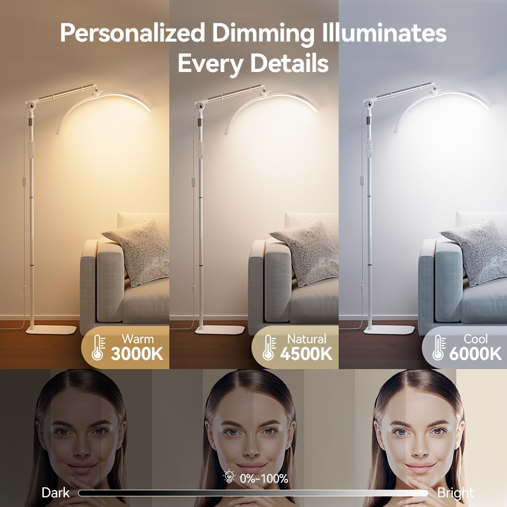 Janolia Floor Lamp, Lash Light For Eyelash Tech, Led Half Moon Light Lash Lamp, Esthetician Light For Lash Tech, Tattoo, Beauty