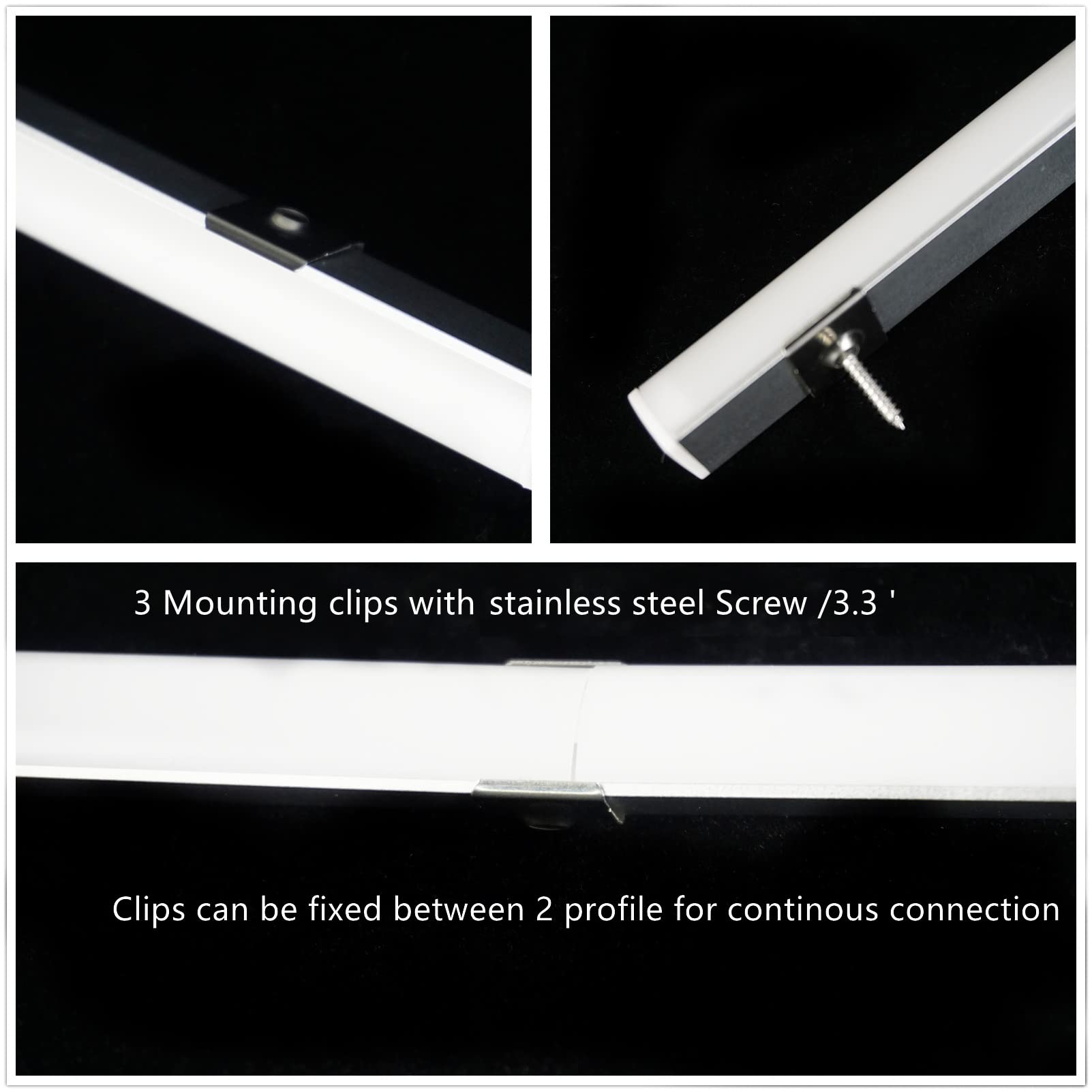 Thmoother Uv Resistance 3.28Ft V Shape Led Strip Channel Diffuser,6-Pack Aluminum Profile With Frosted Cover And Corner Connector,Tape Mounting Track For Cabinet Stairs Wall Outdoor (3.28Ft, 6)