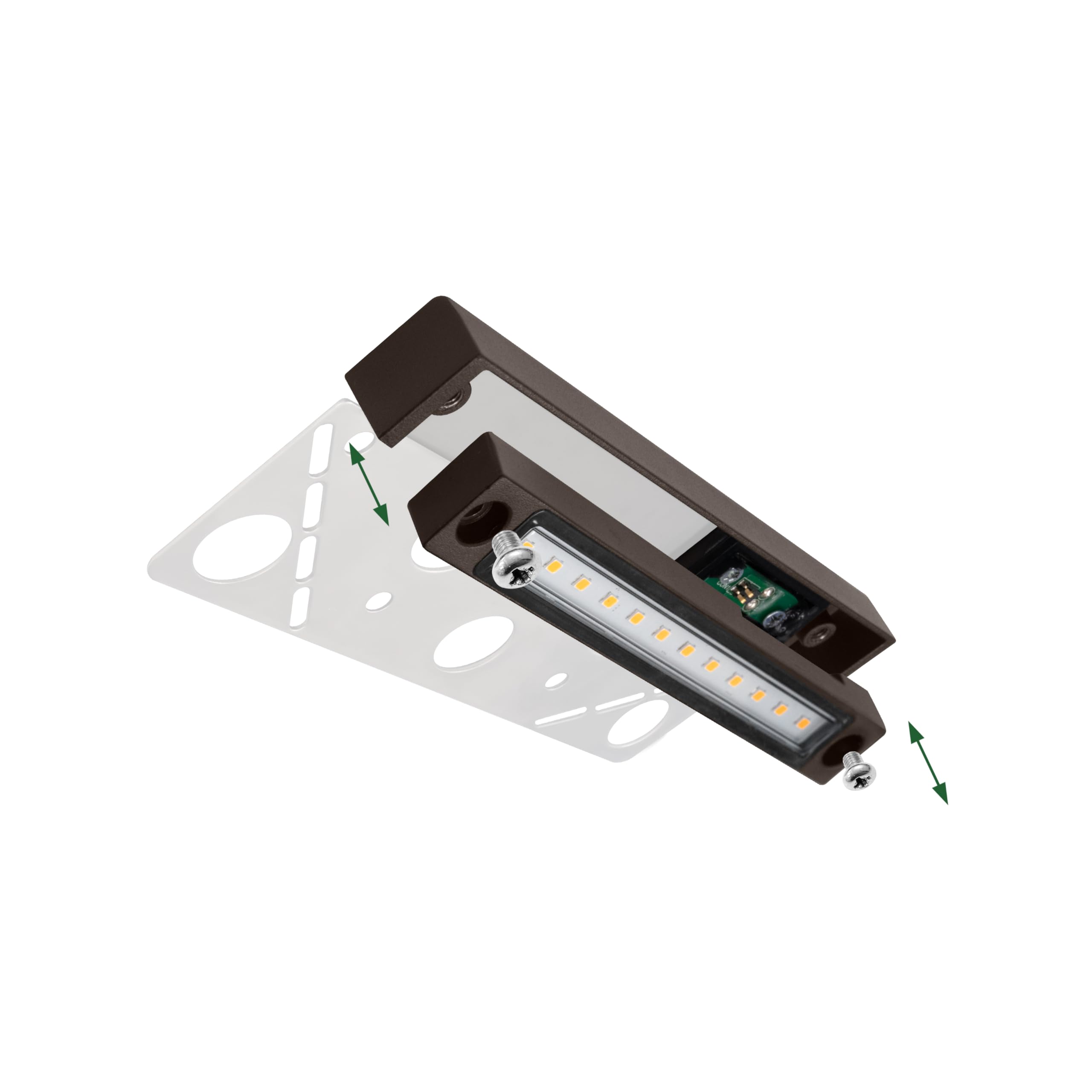 Gkoled 6.8&quot; Led Outdoor Hardscape Light, 2700K, Ip65, Die-Cast Aluminum, Dark