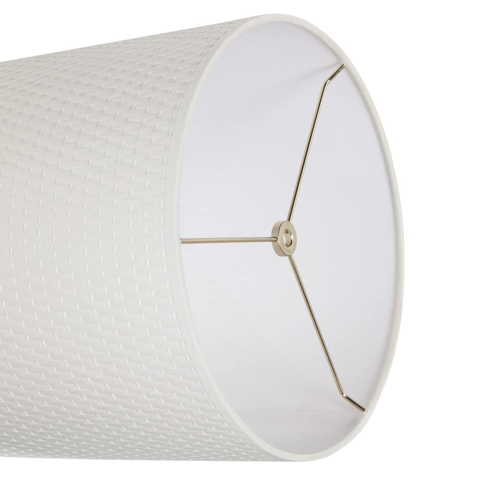 Aspen Creative Drum Lamp Shade, 8in Parchment White Paper, Model 31245