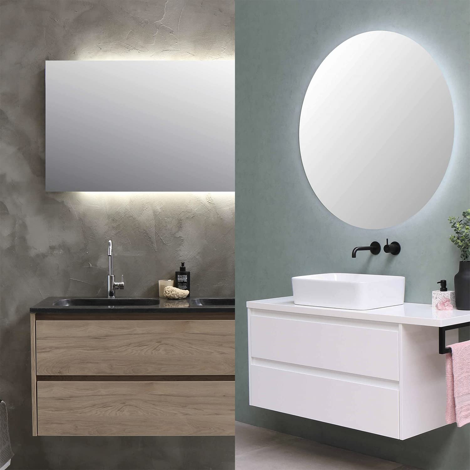 Phopollo White Led Strip Lights, 100Ft (2 Rolls Of 50Ft) Dimmable 6500K Daylight White Led Light Strip, 1800 Leds Flexible Led L