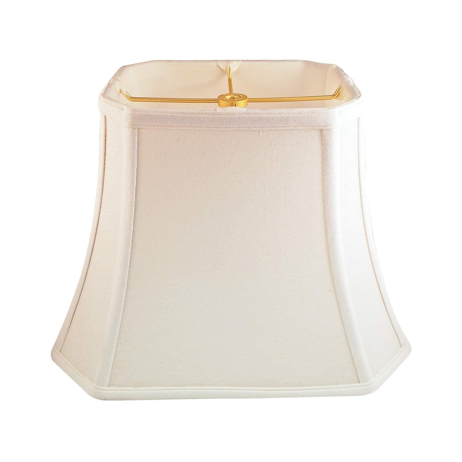 Royal Designs, Inc. Rectangle Cut Corner Lamp Shade, Linen White, 9 x 16 x 12.25, Model BSO-710-16LNWH