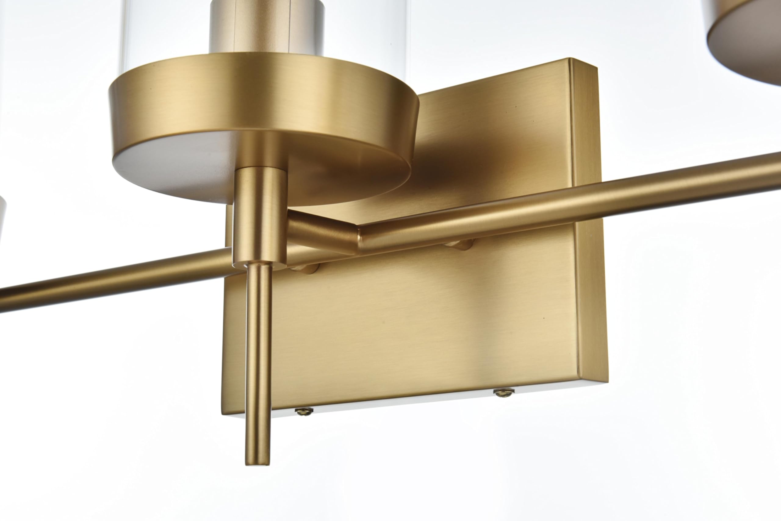 Living District Benny 3-Light Iron & Glass Bath Sconce in Chrome/Clear