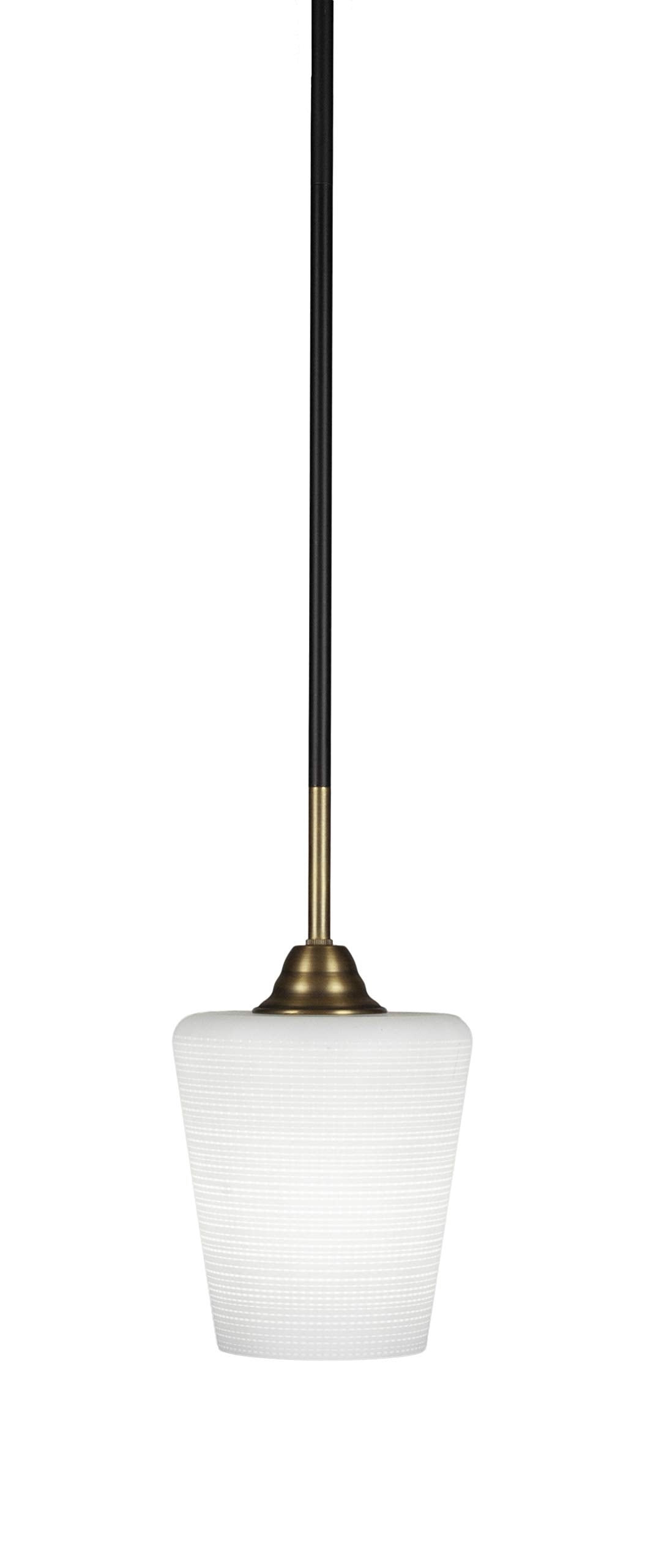 Toltec Lighting Paramount 1 Light Mini Pendant in Matte Black & Brass (3401-MBBR-4031)