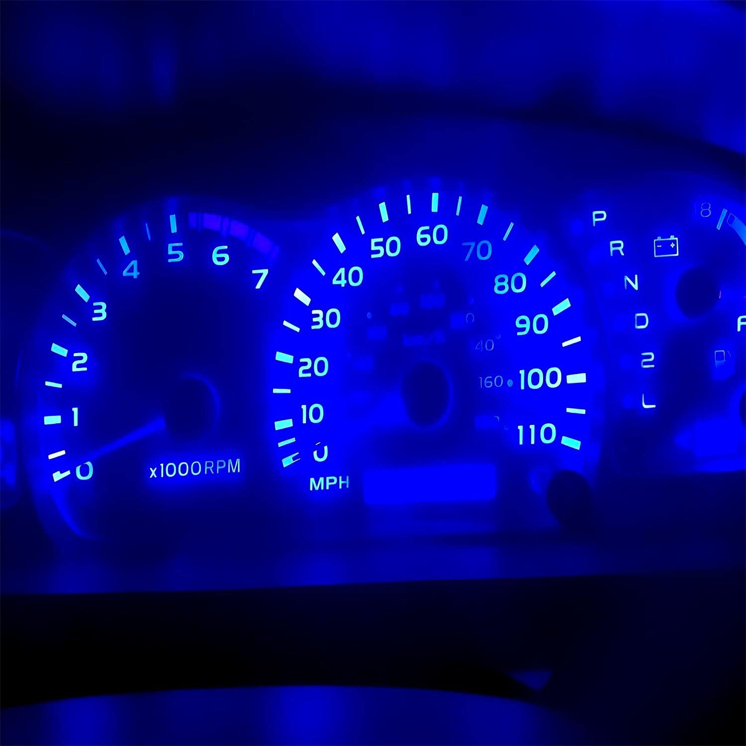 Auxlight Ultra Blue T5 37 74 2721 Pc74 Pc37 Led Bulb, 3030 Chips Super Bright 12 Volt Replacements, Interior Dome Map Dashboard