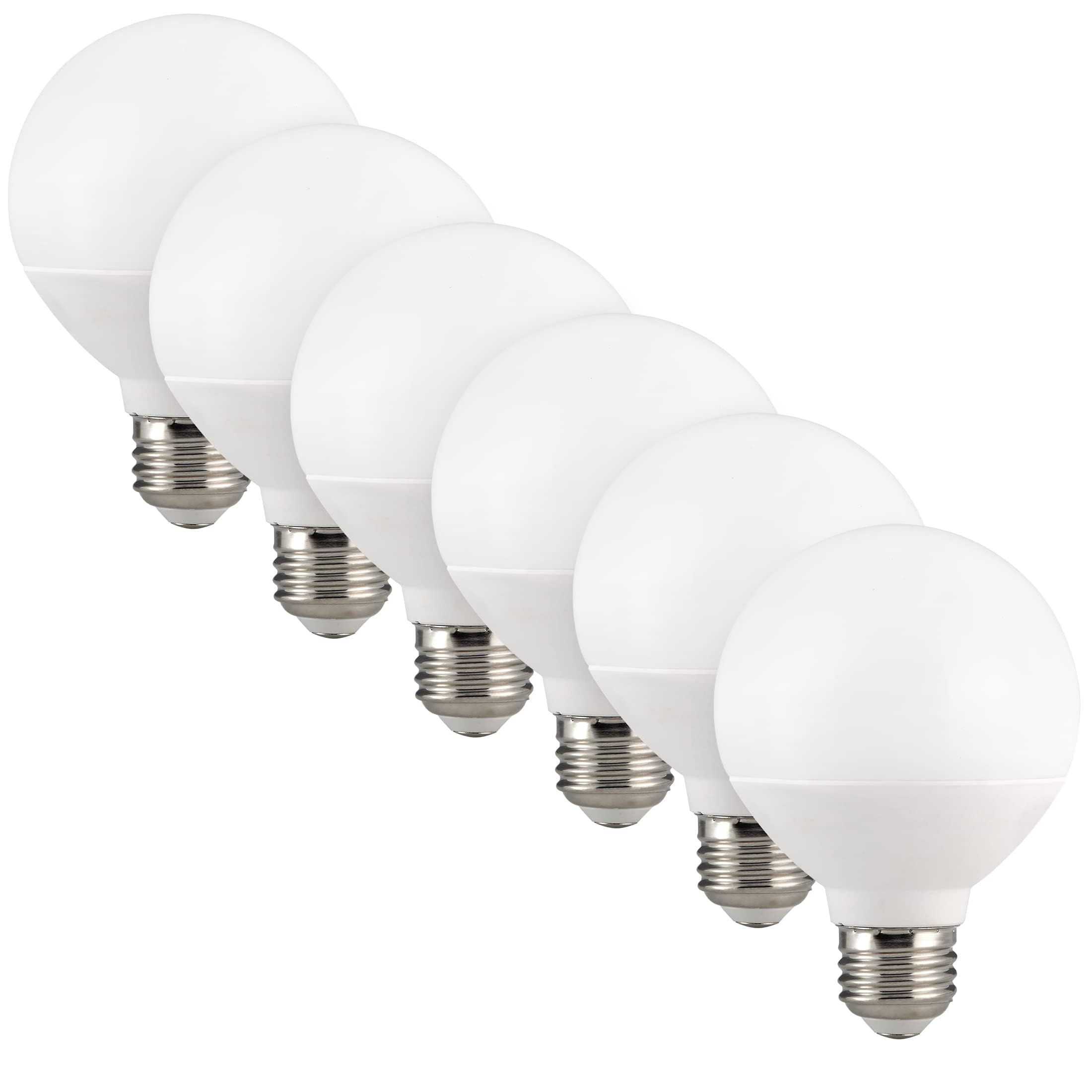 Maxxima G25 Led Light Bulbs - 450 Lumens, 4000K Neutral White Light, 40 Watt Equivalent, Featuring An E26 Base For Indoor Use, P