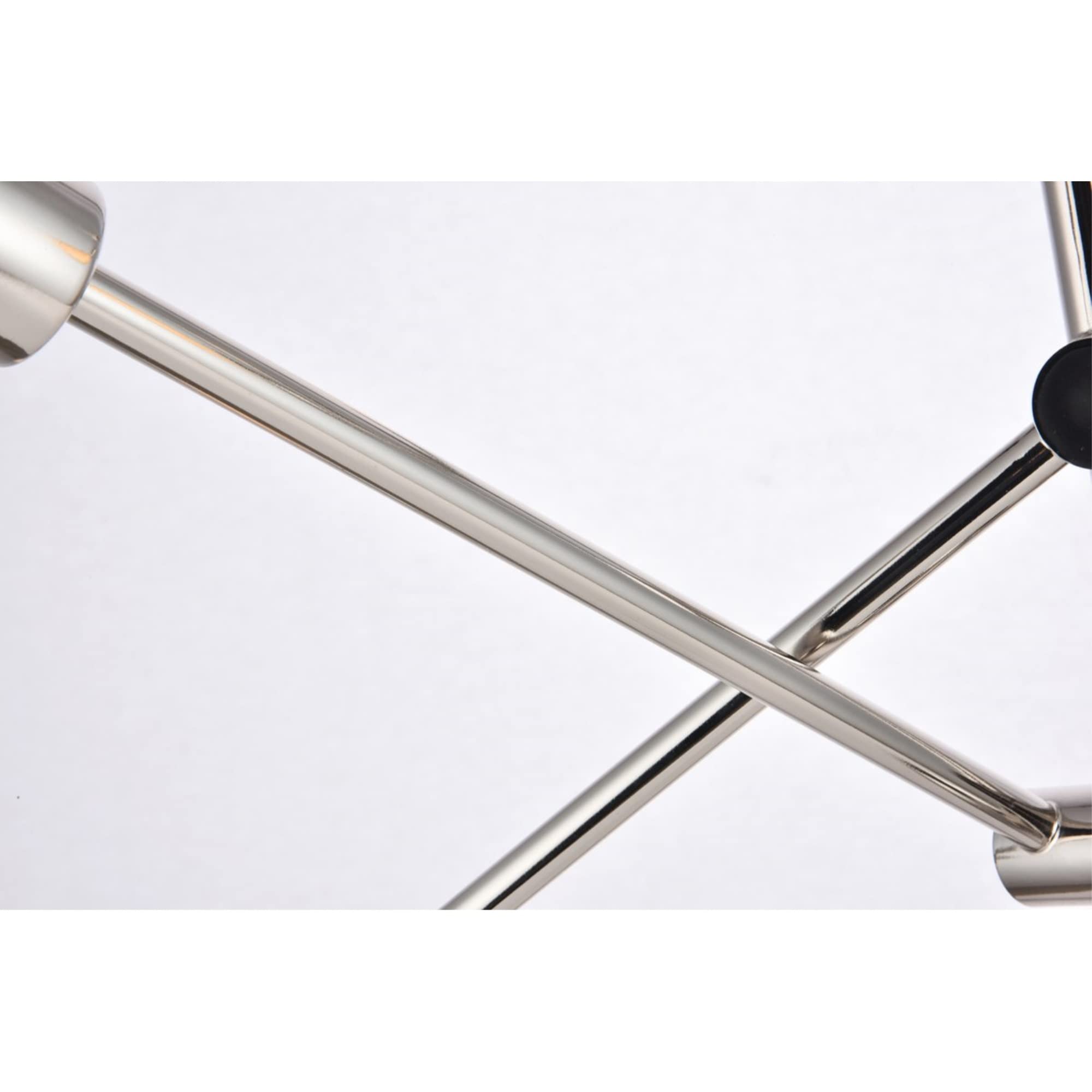 Living District Indoor Modern Home Decorative Bright Ceiling Axel 6 Lights Polished Nickel Pendant