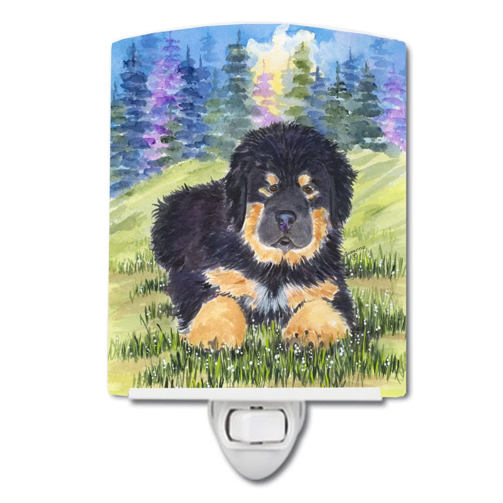 Carolines Treasures Tibetan Mastiff Ceramic Night Light, UL-Certified, 6x4x3, Multicolor, Model SS1037CNL