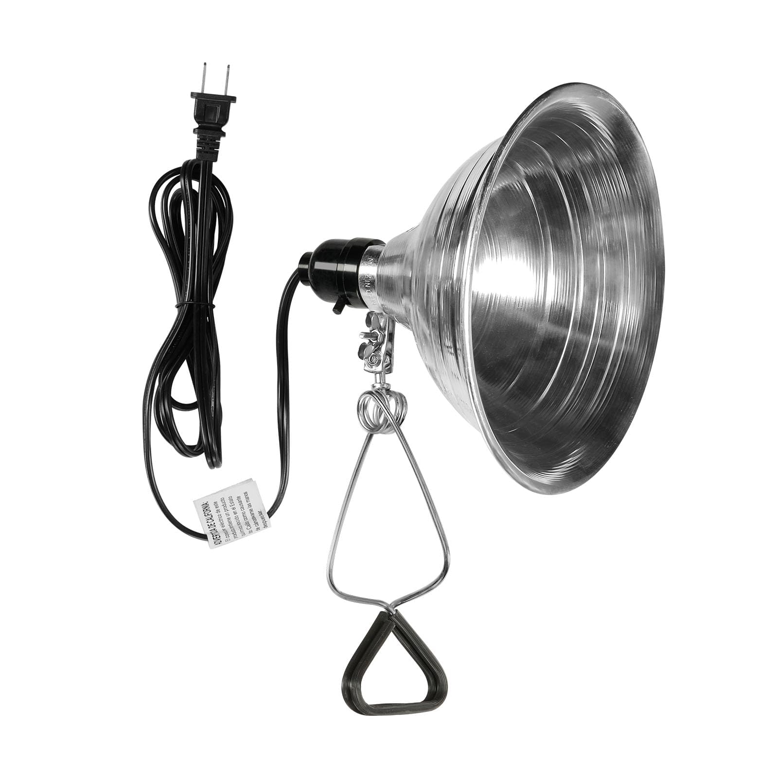 Simple Deluxe Clamp Lamp Light With 8.5 Inch Adjustable Aluminum Reflector And 6 Feet Cord, Up To 150W E26 Socket (No Bulb Inclu