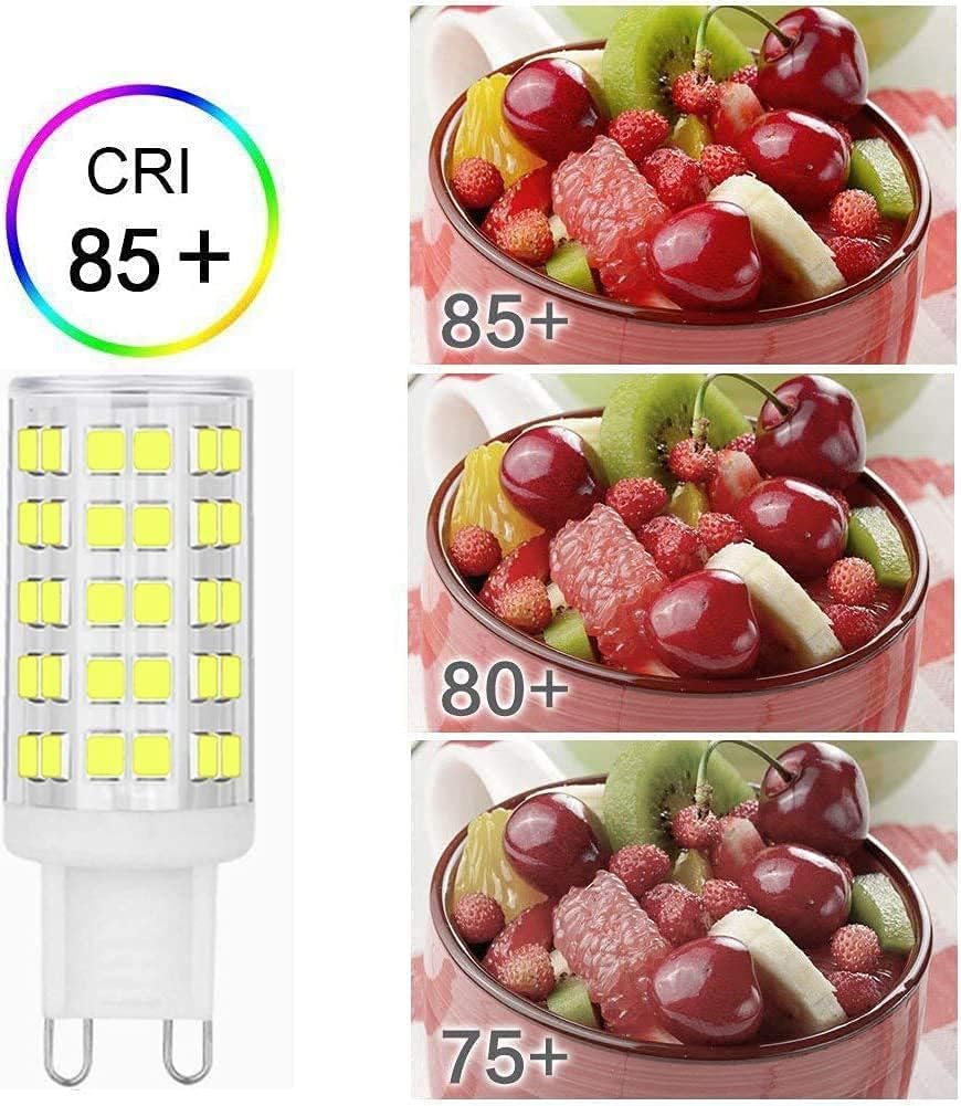 Ohlgt G9 Led Light Bulb Daylight Dimmable 6W,(60W Halogen Equivalent),6000K 120V No-Flicker G9 Bi Pin Base Led Bulbs For Chandel