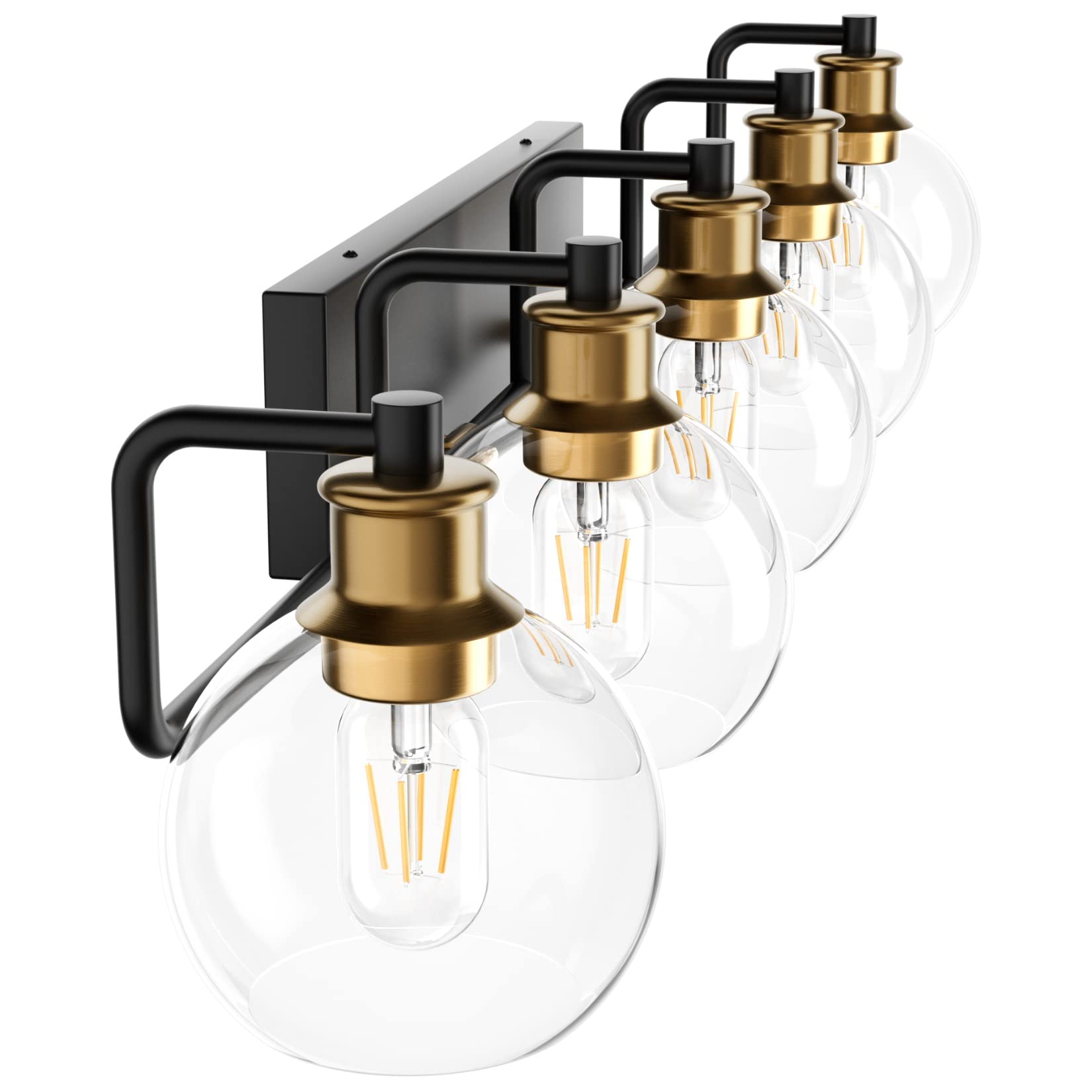 Tipace Vintage Vanity Light Fixture, 5-Light Industrial Bathroom Light ...