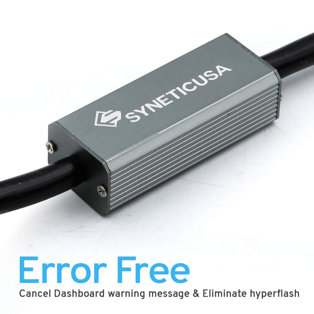 Syneticusa 3157 Error Free Canbus Ready Yellow/Amber LED Front/Rear Turn Signal Light Bulbs DRL Parking Lamp No Hyper Flash All