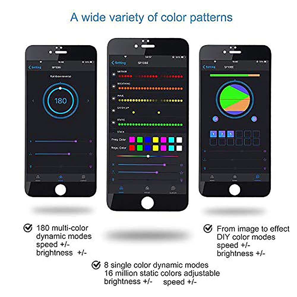 RGBZONE WiFi LED Controller, Smart APP Control, Compatible with WS2812B/WS2811/WS2815/WS2801, Multicolor, Model 4334417650