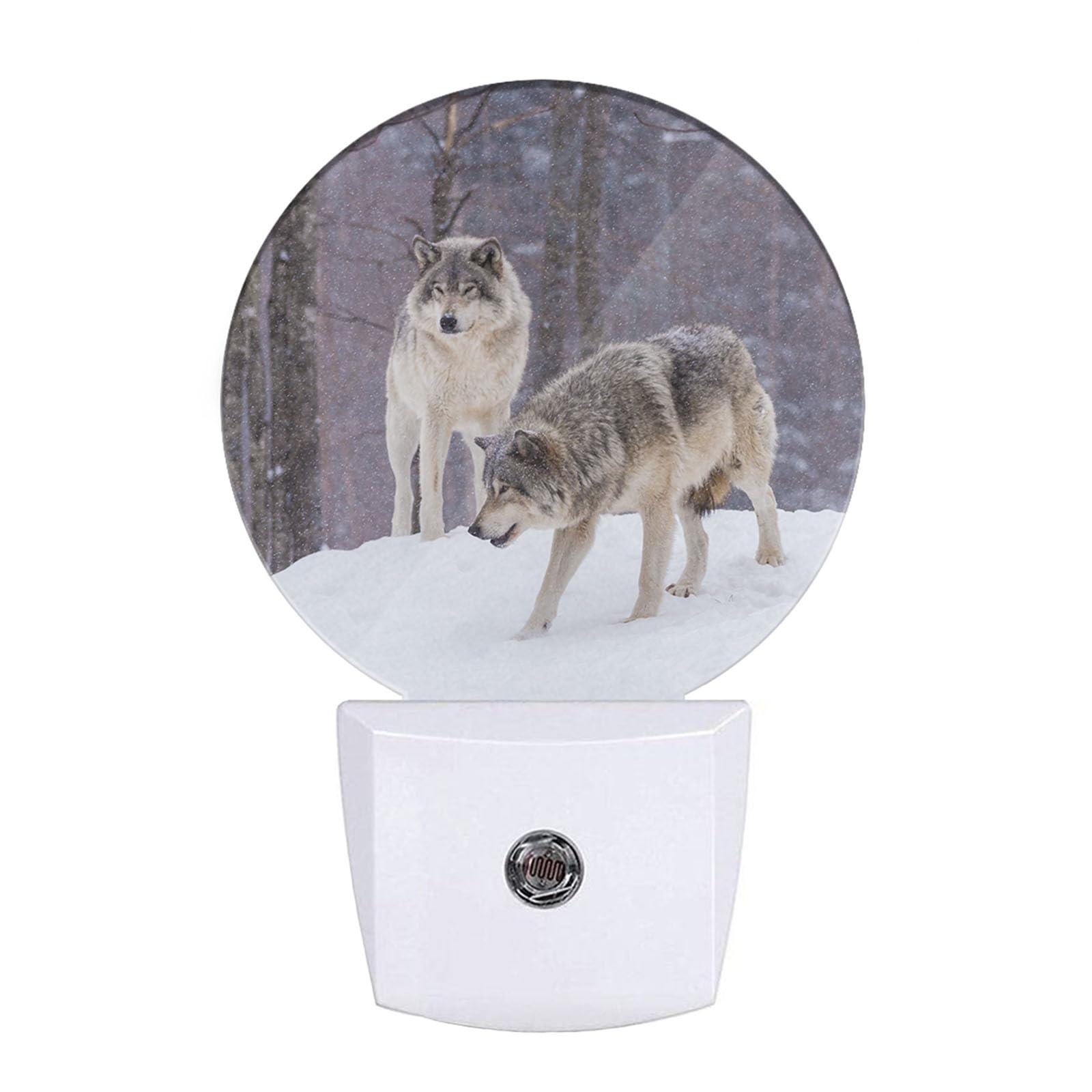 EKOBLA Wolf Spirits Night Lights Plug into Wall Wolf Howling in Woods Magical Wildlife Animal Plug in Night Light Dusk to Dawn S