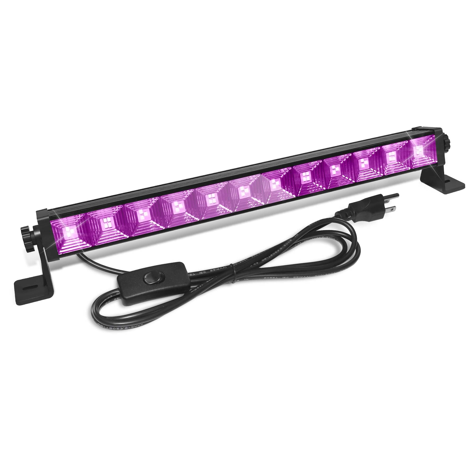 Upgraded 1 Pack 40W LED Black Light Bar,Blacklight with Plug+Switch+6.5ft Cord,Black Lights Party Supplies for Halloween Glow Fl