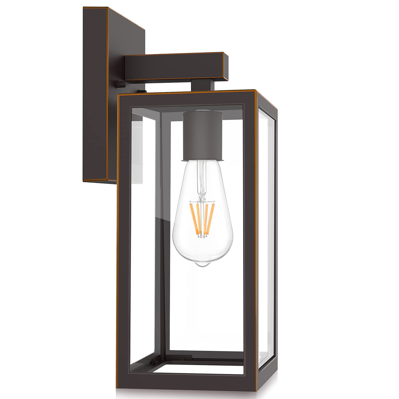 Maxvolador Outdoor Wall Lantern, Large Exterior Waterproof Wall Sconce Light Fixture, Oil Rubbed Bronze Anti-Rust Mount Lights,
