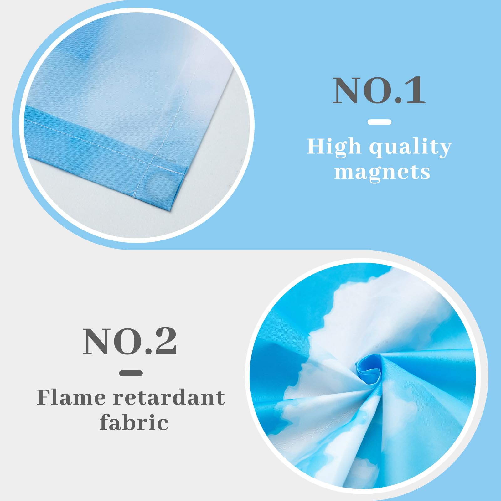 VIHOSE Fluorescent Light Covers, 2x2 Feet, Magnetic Filters, Reduces Glare, Polyvinyl Chloride, Sky Cloud, Model ANB-VIHOSE-074