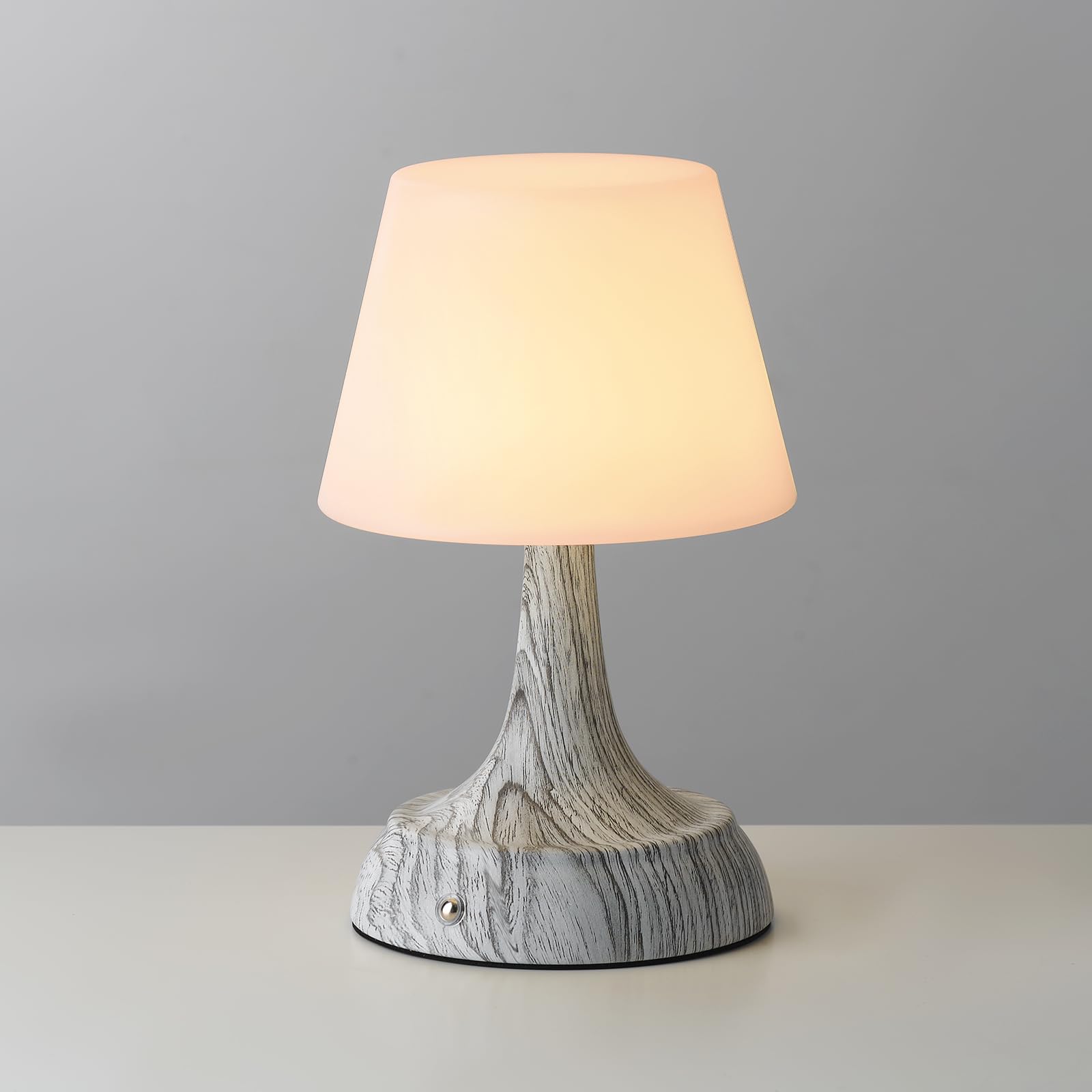 YEEZEMA Cordless Modern Table Lamp, Portable Rechargeable Battery Operated Waterproof Shower Lamp Ambient Light with Touch Dimma