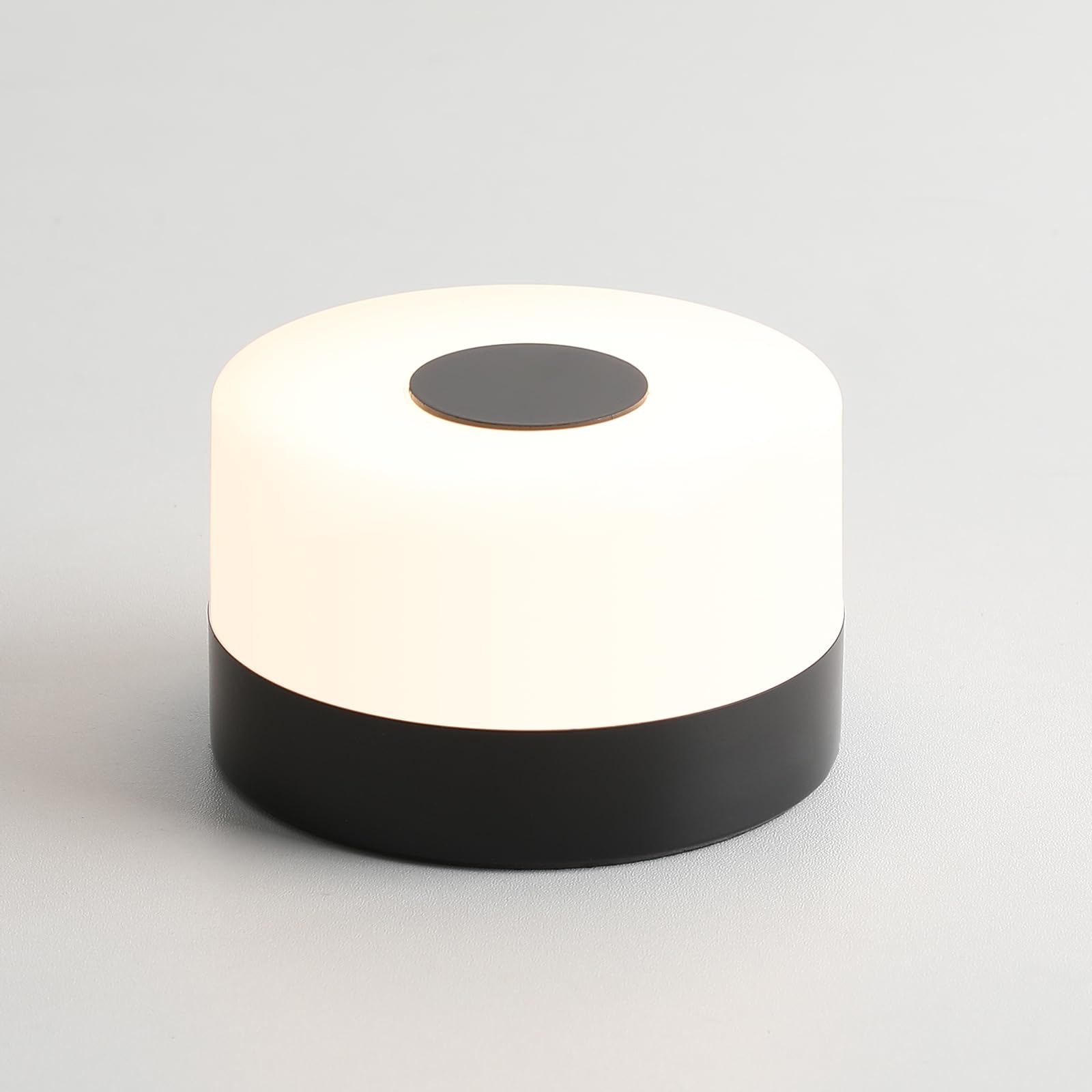 JUSHENG Nursery Night Light, Portable LED Touch Lamp, Dimmable, 3CCT Function, Acrylic, Black, Model CG0025BK