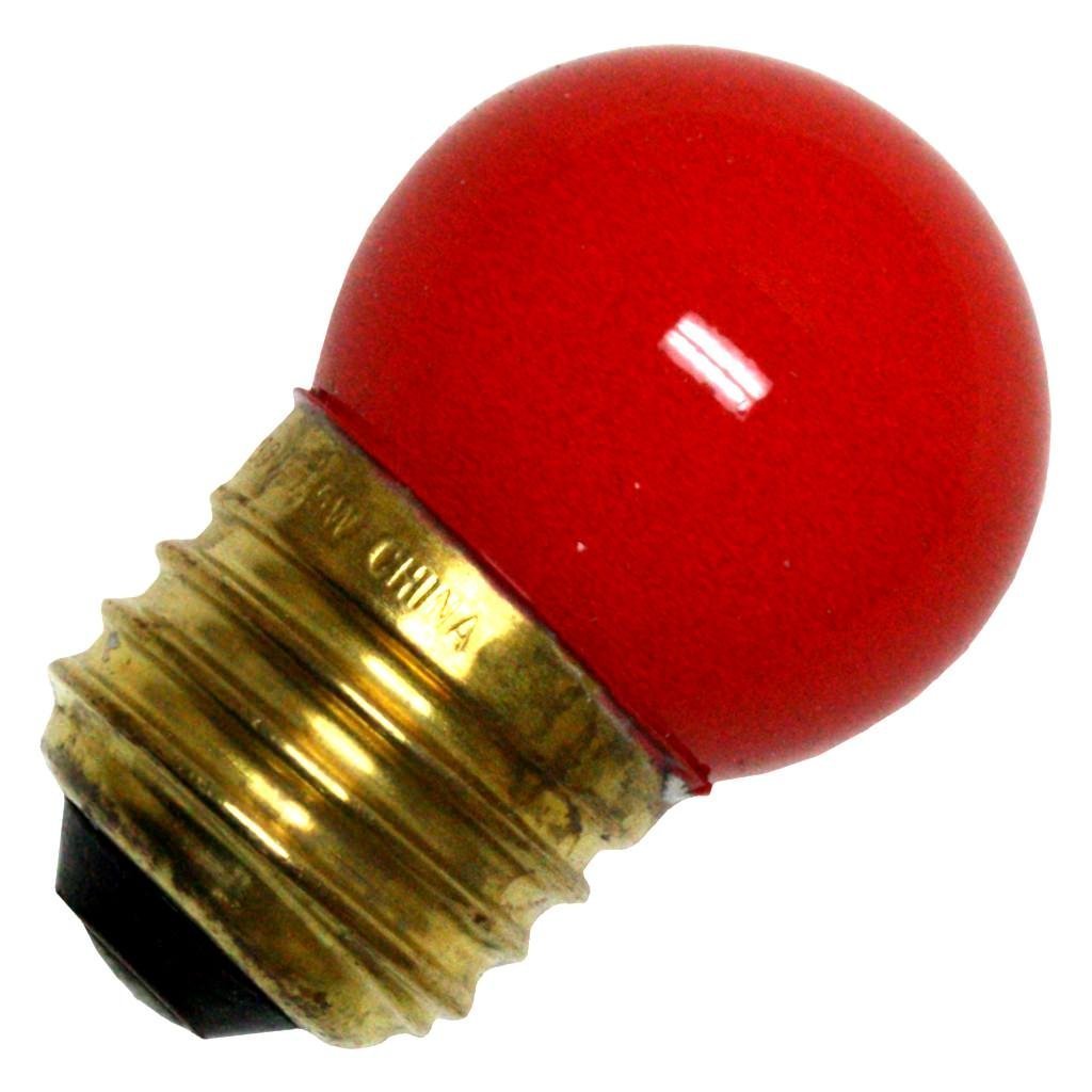 Bulbrite 7.5W S11 Red Sign Bulb E26 Base Glass 130V Model 7.5S11R