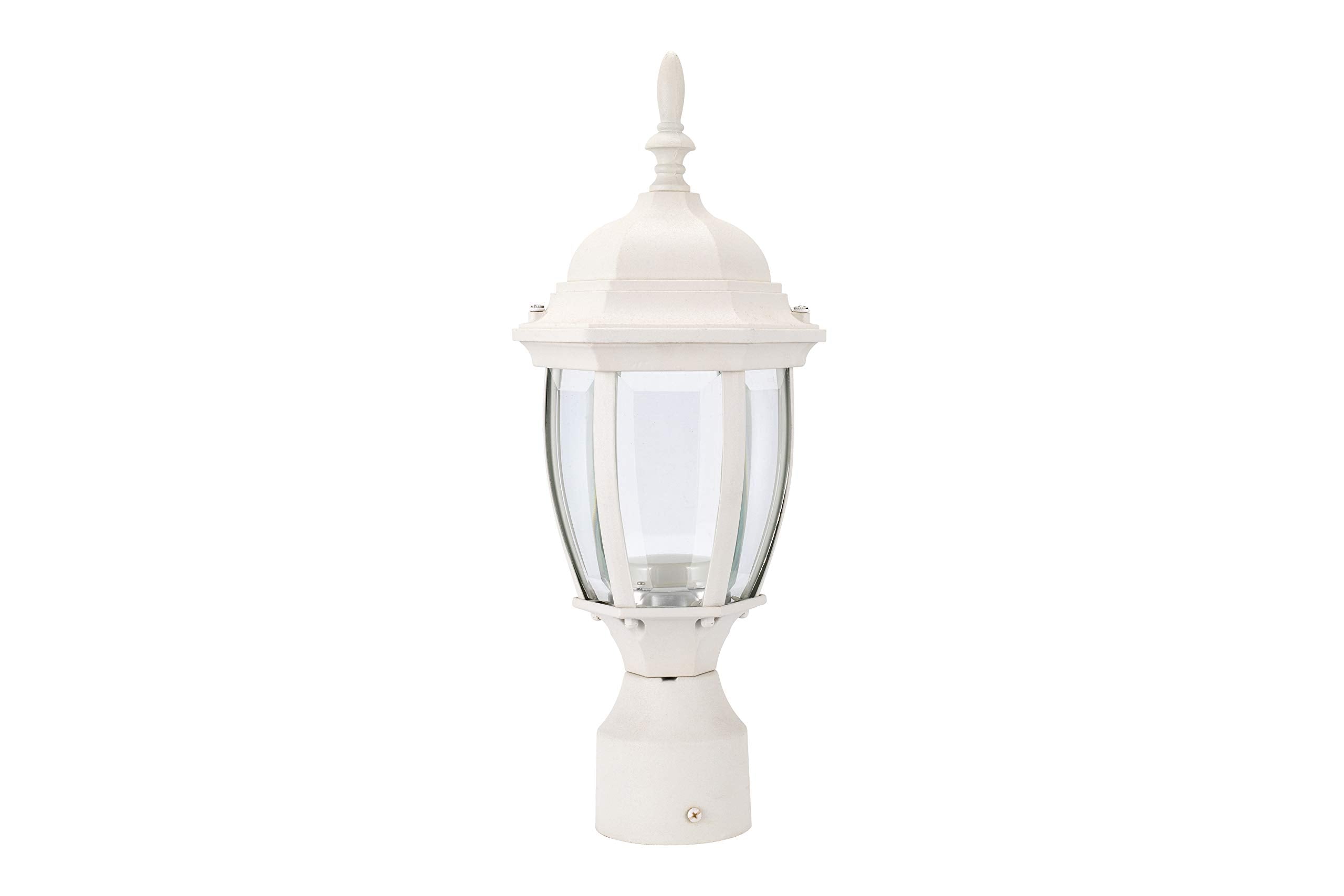 LIT-PaTH LED Outdoor Post Light, 9.5W 800 Lumens, 5000K Daylight White, Aluminum, Matte White Finish, Model LT-PL00150K
