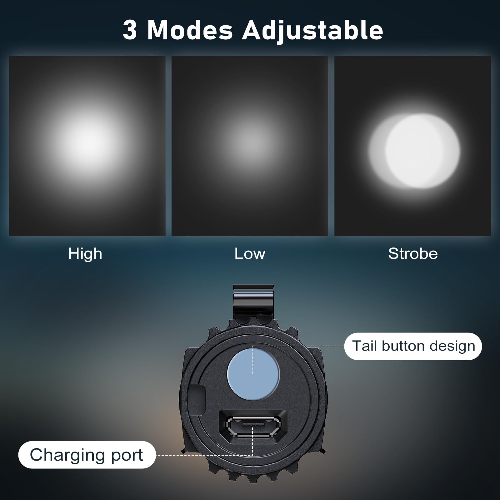 Redrhino Small Led Flashlight 4 Pack, Rechargeable Edc Compact Pocket Lights, 400 Lumens Mini Flash Light With Clip, Bright Little Flashlights For Home, Emergency, Camping, Outdoor 2B2G