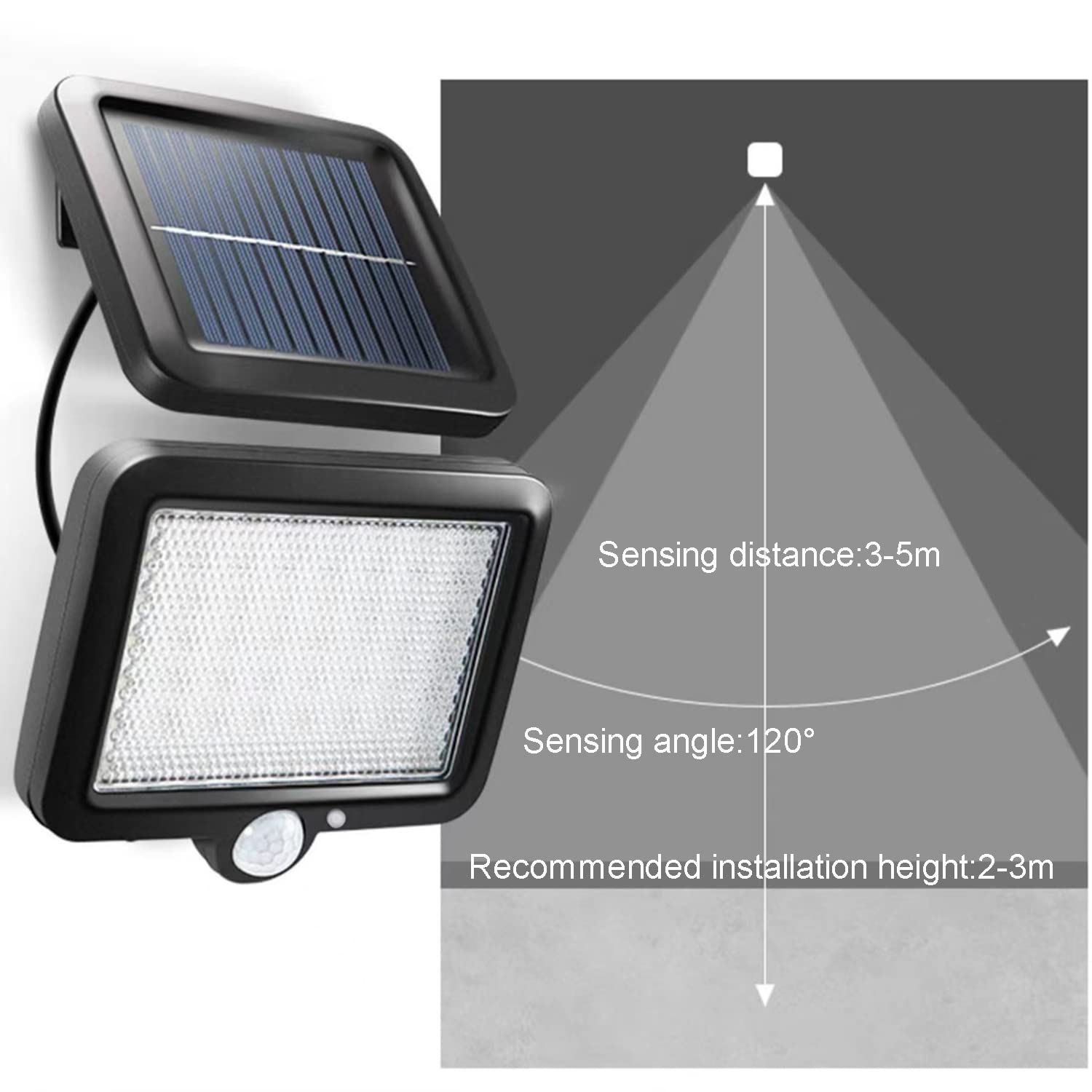 Outdoor Solar Lights Solar Barn Light Outdoor 56 Led 700Lum Shed Light Solar Security Lights Motion Detector Ip65 Waterproof 120° Sensor Angle For Patio Barn Garden Pathway Yard Lawn Balcony