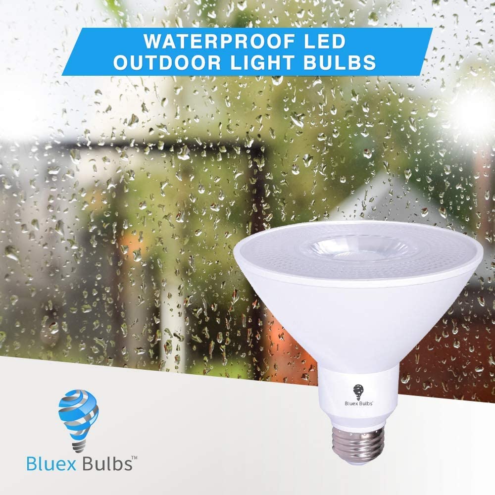 Bluex Bulbs 6 Pack PAR38 LED Flood Light 17W 1700 Lumens Waterproof 4000K Cool White Dimmable for Security, Backyard, Garage