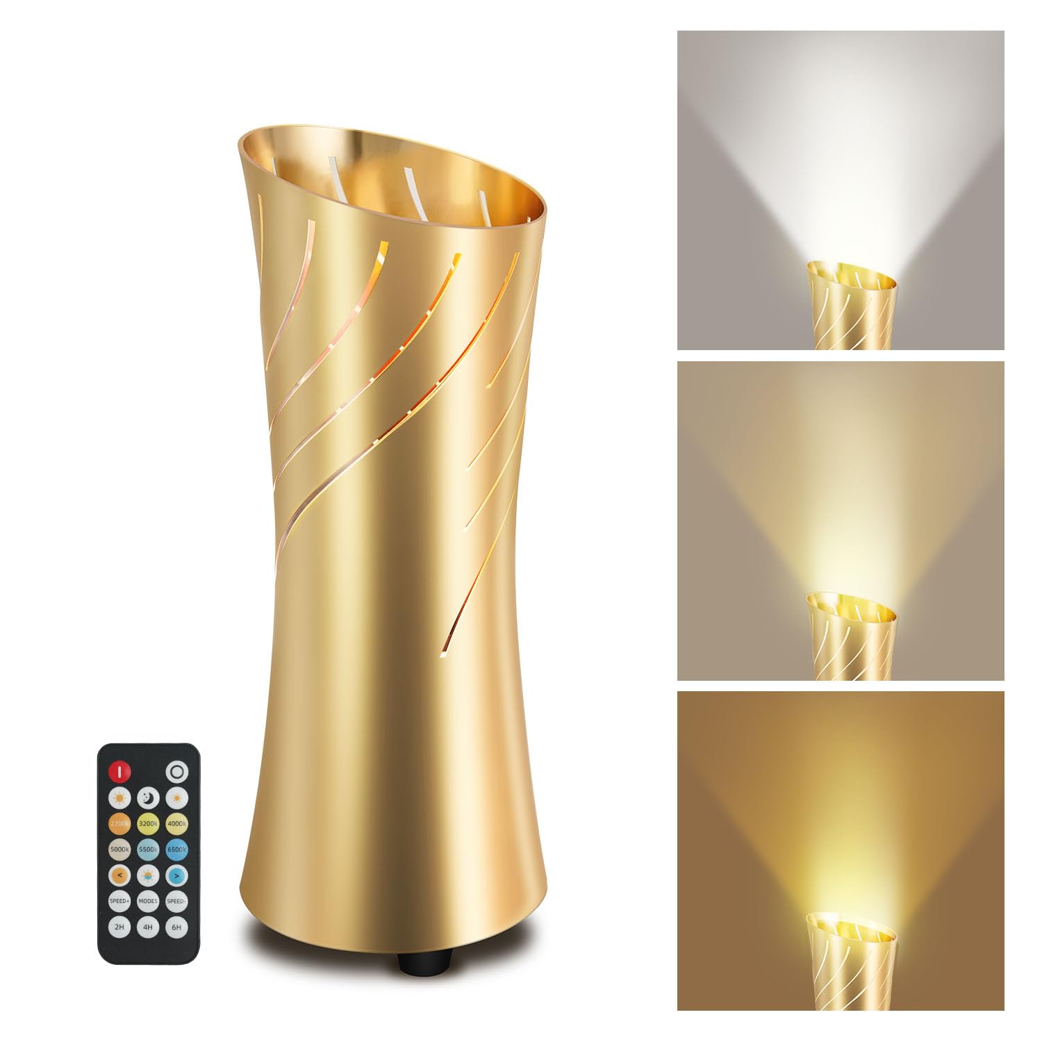 Fulanzaren Uplighting Indoor Floor Can Light, 2700K to 6500K Up Lights Indoor with Remote & Timer, 3 Color Temperatures Accent L