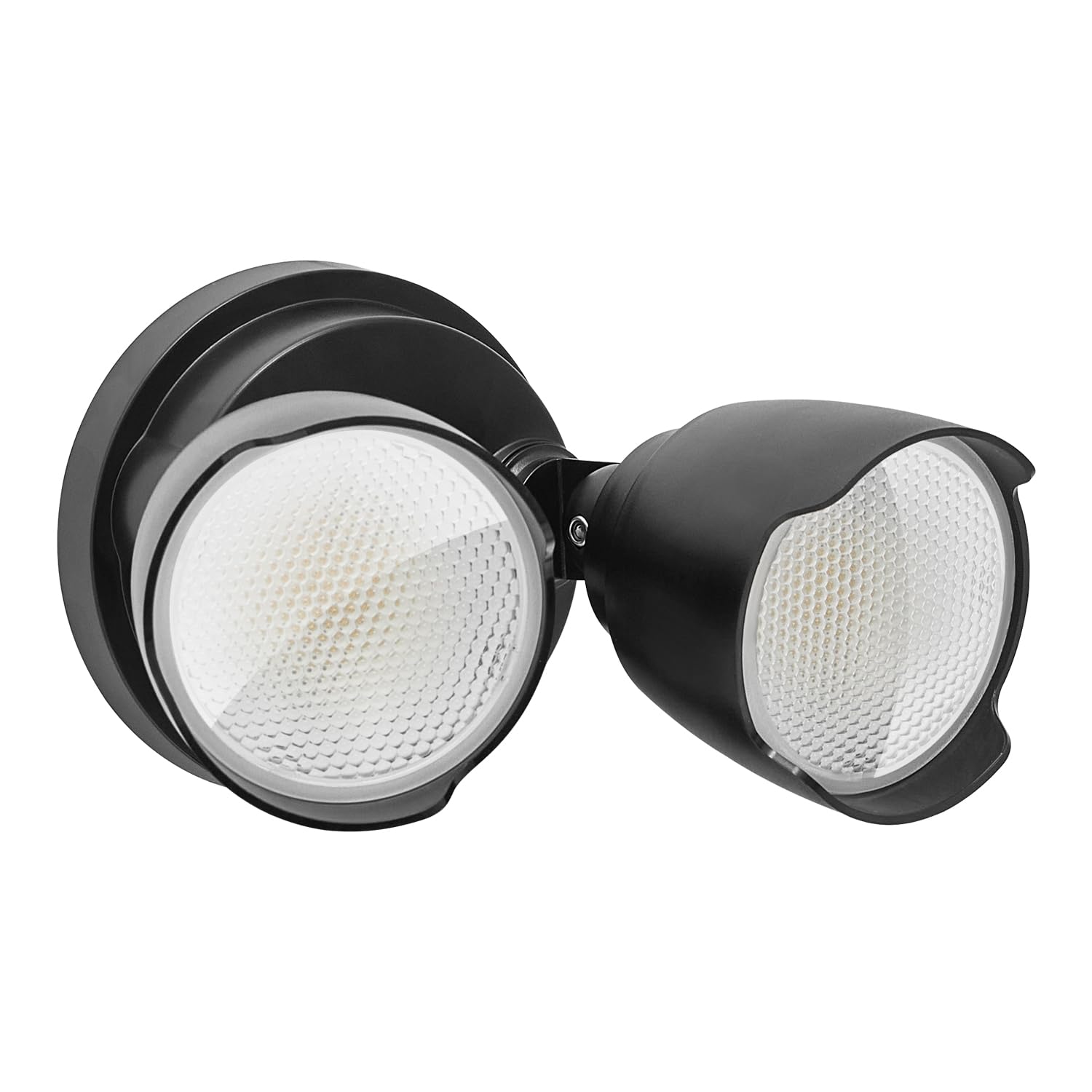 Celavy 15W Led Flood Light Outdoor, 1500 Lumen Exterior Security Lights, 3000K/5000K Light, Ip65 Waterproof, Dual-Head Wall/Eave Mount Flood Light Energy Saving For Garage, Patio, Yard (Black)