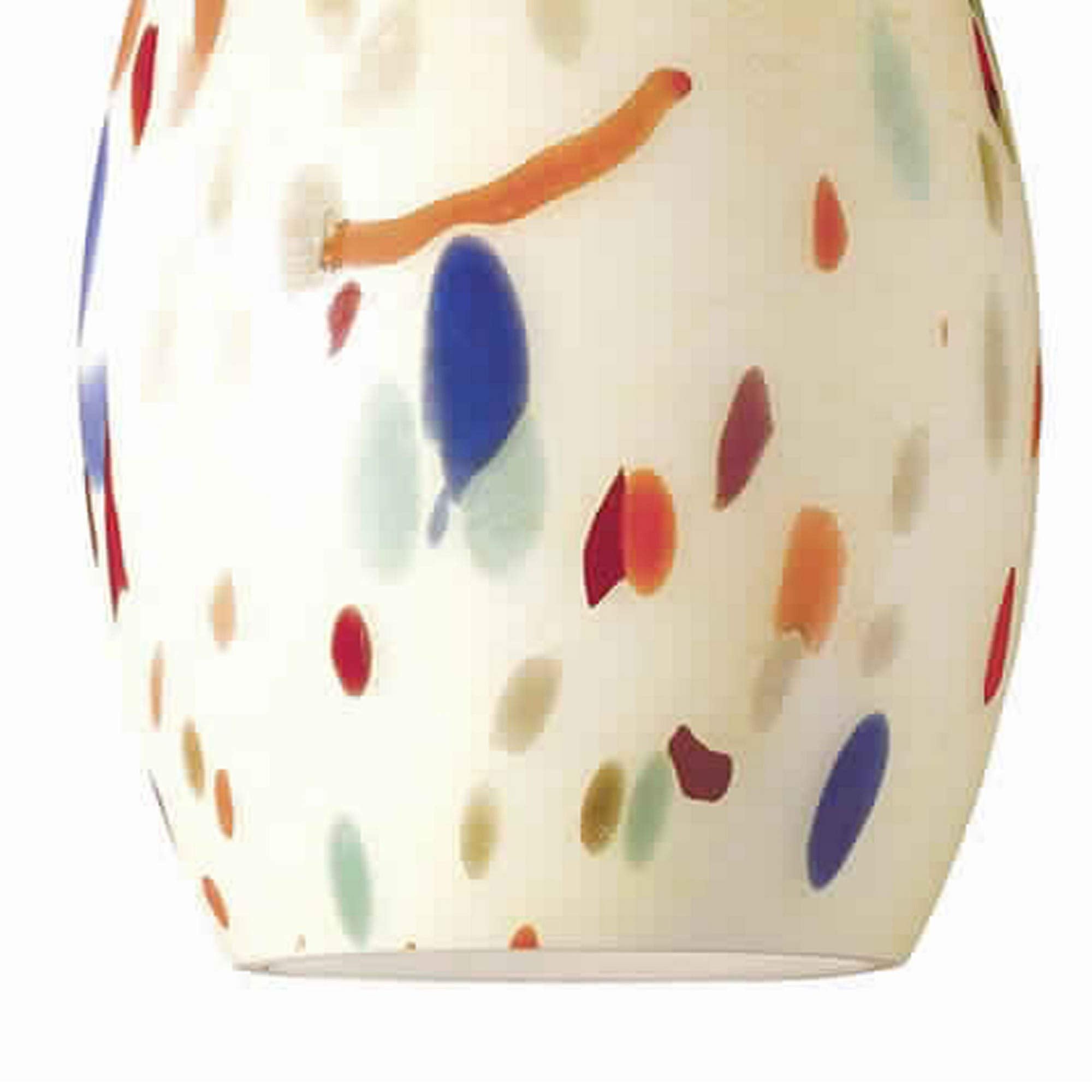 Benjara 1 Light Glass Shade Pendant Lighting With Canopy, Set Of 4,Cream And Chrome