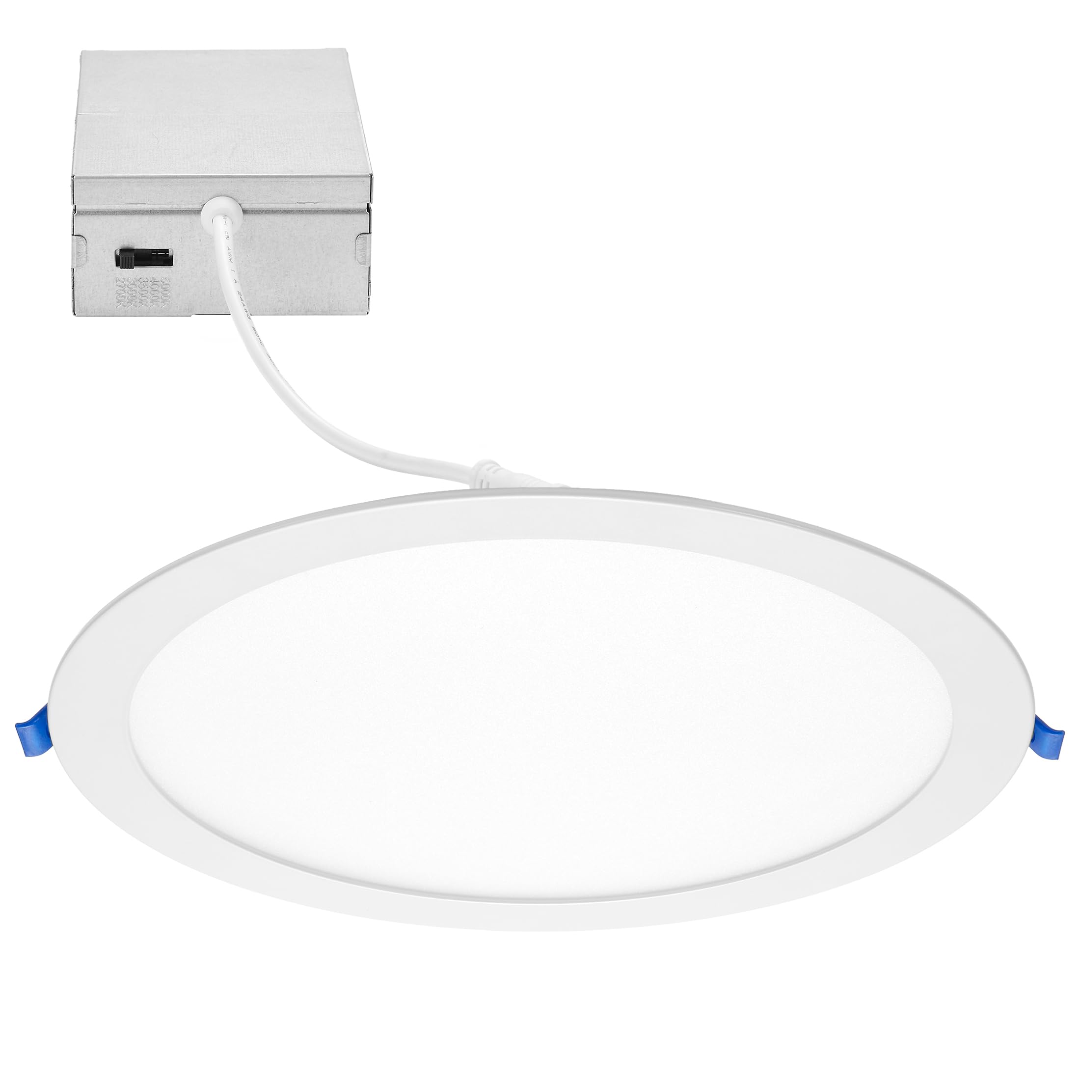 Maxxima 12 in. 5 CCT Round Recessed LED Downlight - Color Temperature Selectable 2700K/3000K/3500K/4000K/5000K, 2200 Lumens, Sli