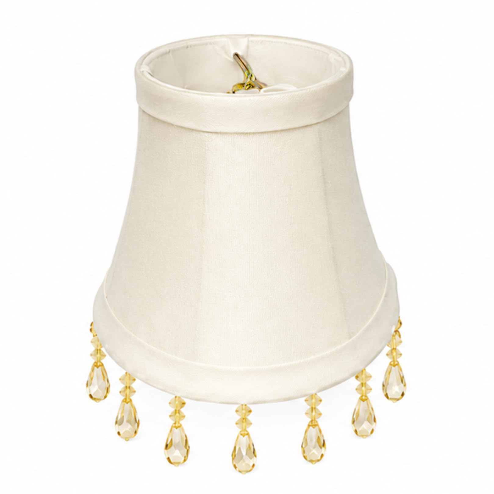 Royal Designs, Inc. CS-311B-5EG Beaded Bell Chandelier Shade, 3 x 5 x 4, Eggshell