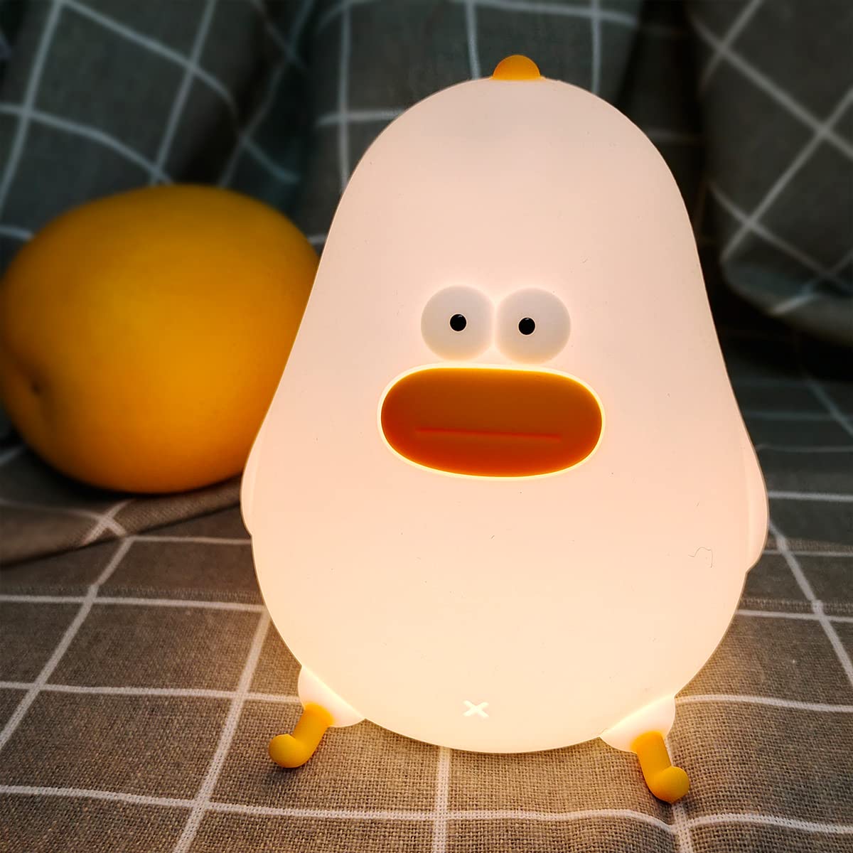 Ledholyt Night Light For Kids,Cute Silicone Nursery Chicke Lamp For Baby And Toddler,Animal Nightlight For Boys And Girls,Squishy Night Lamp For Bedroom,Kawaii Bedside Lamp For Kids Room (Chicke)