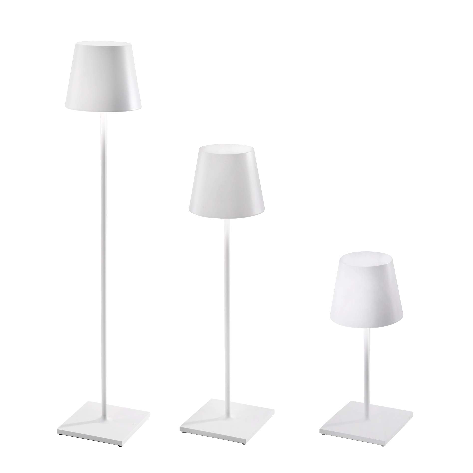Zafferano Poldina PRO XXL Floor/Table Lamp - White, Polycarbonate, Modern Design
