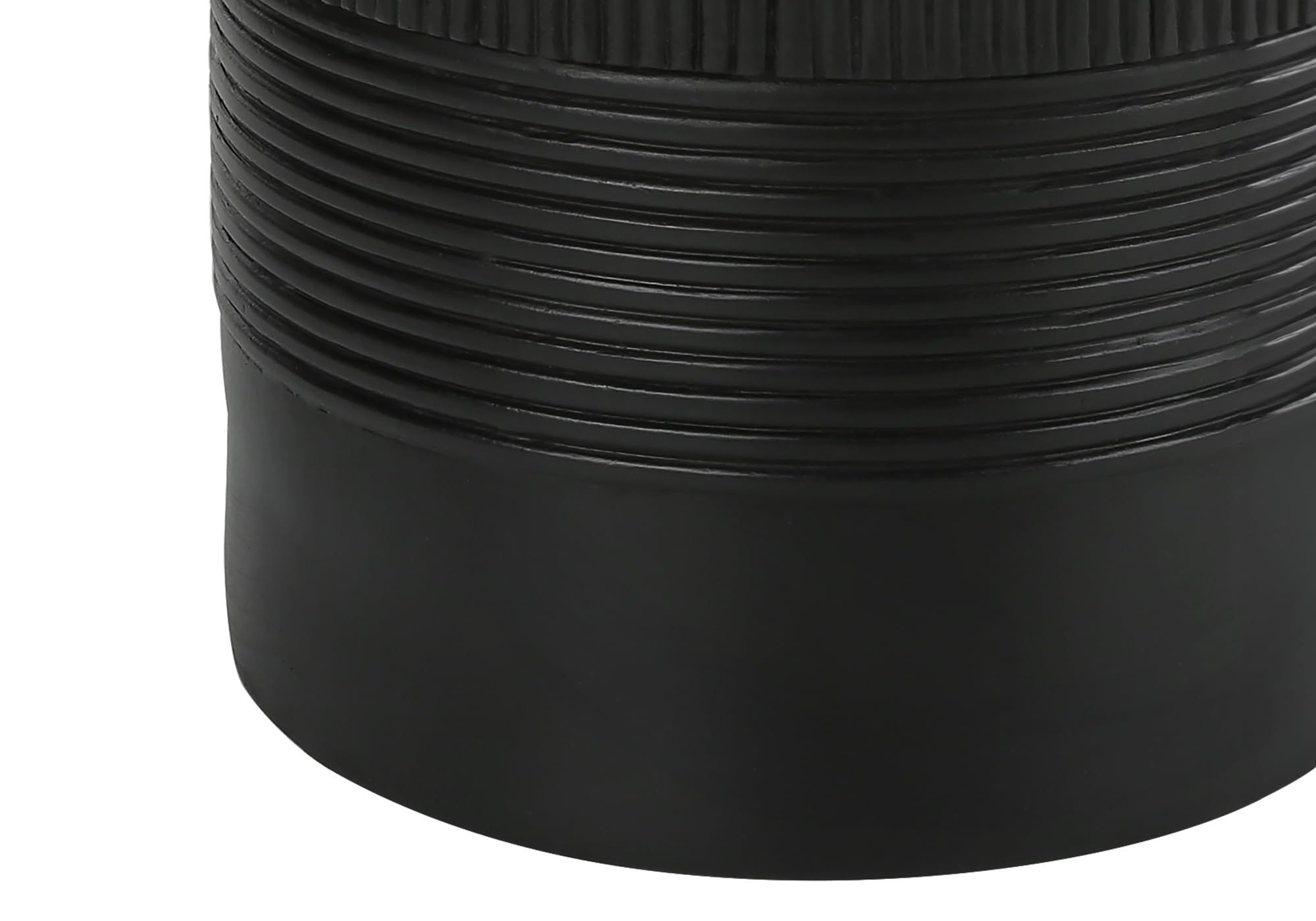 Monarch Specialties Table Lamp, Black Resin, Ivory Shade, 24inH, 14inL x 14inW, Model I 9619