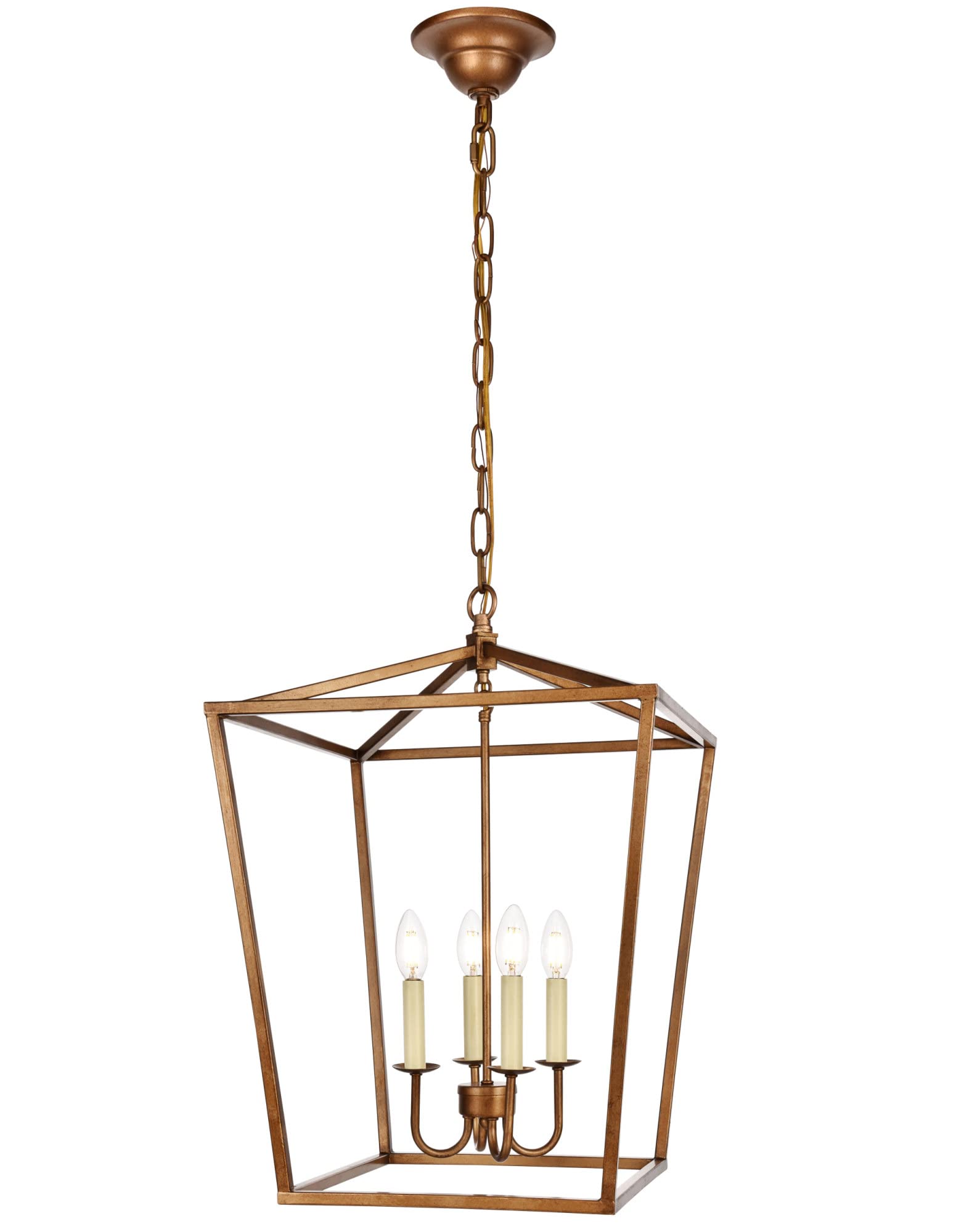 Elegant Lighting Living District Indoor Modern Home Decorative Bright Ceiling Maddox Collection Pendant D17 H24.25 Lt:4 Vintage Silver Finish