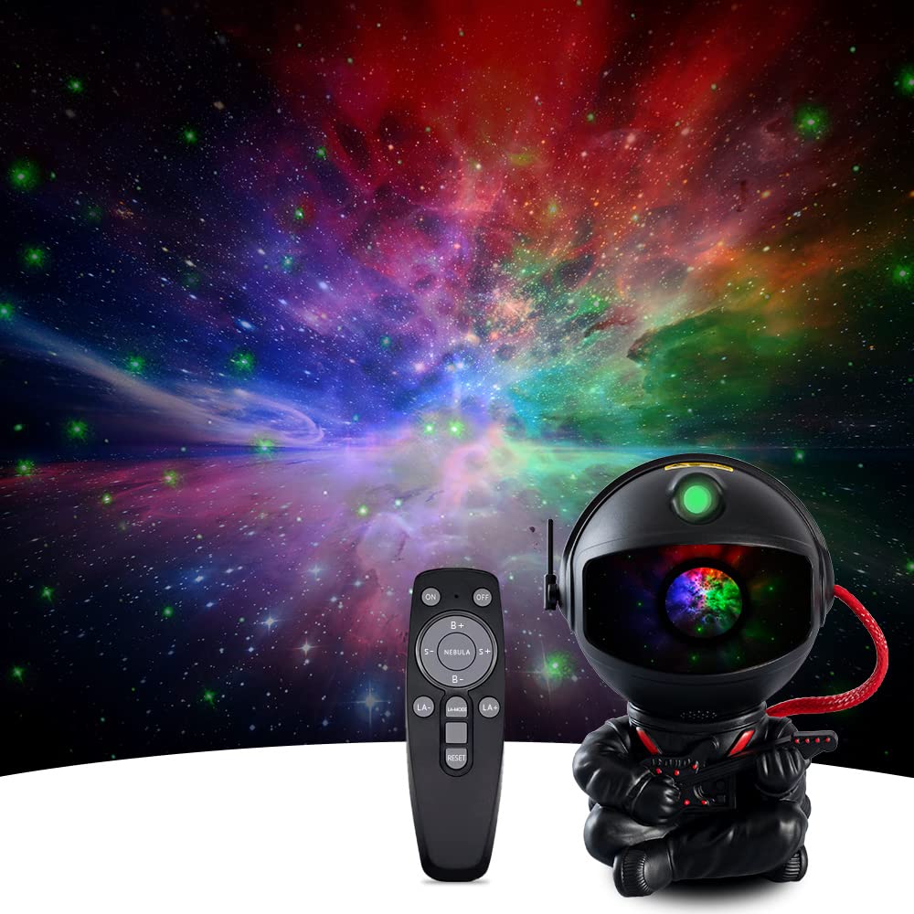 SHJQJJLBCQ Galaxy Projector Astronaut Star Projector Kids Night Light Black Model HR-F2