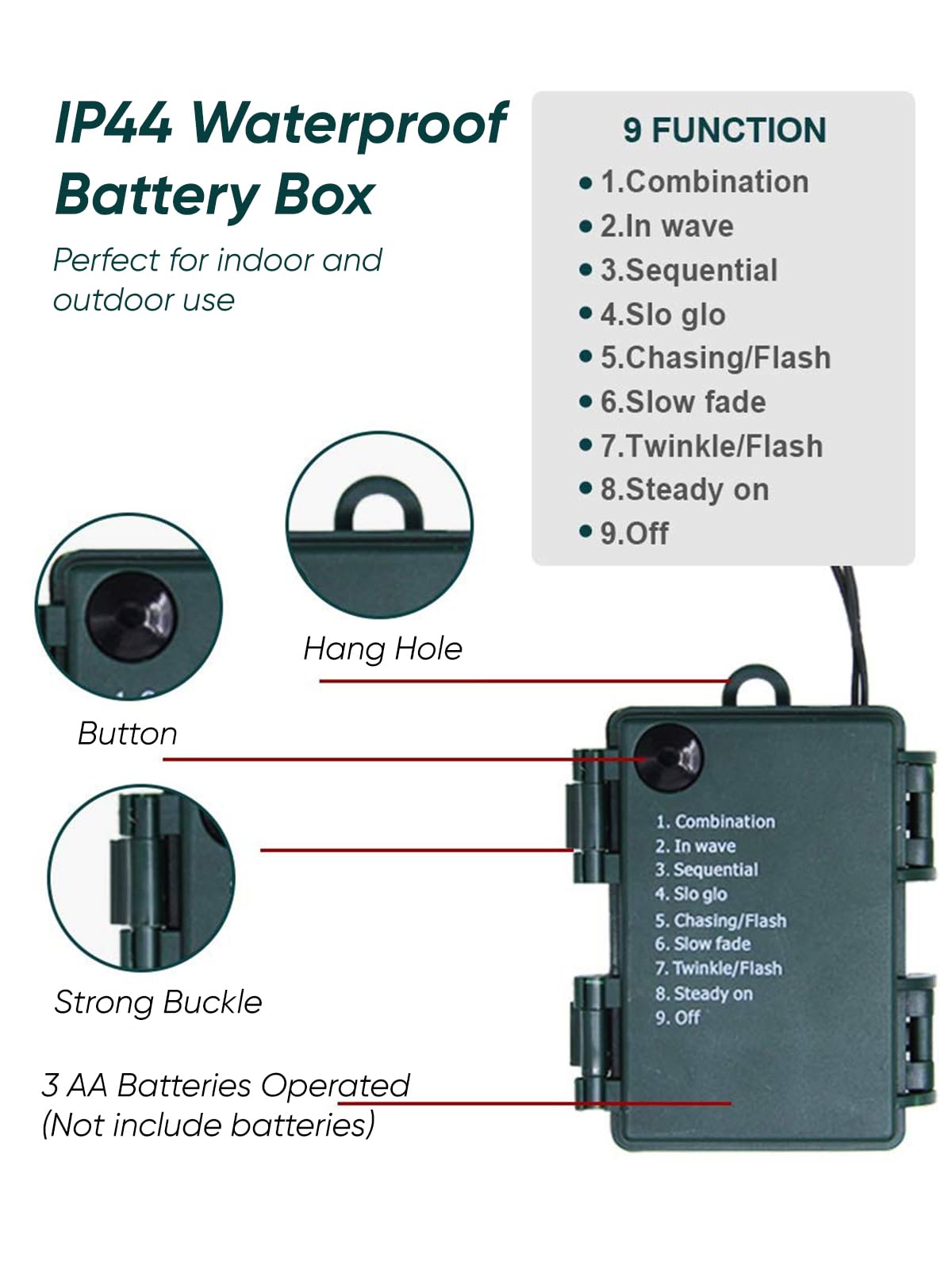 Twinkle Star 300 LED Halloween Mini String Lights, 99 FT Fairy Lights with Safe Adapter for Indoor Outdoor Home Garden Party Chr